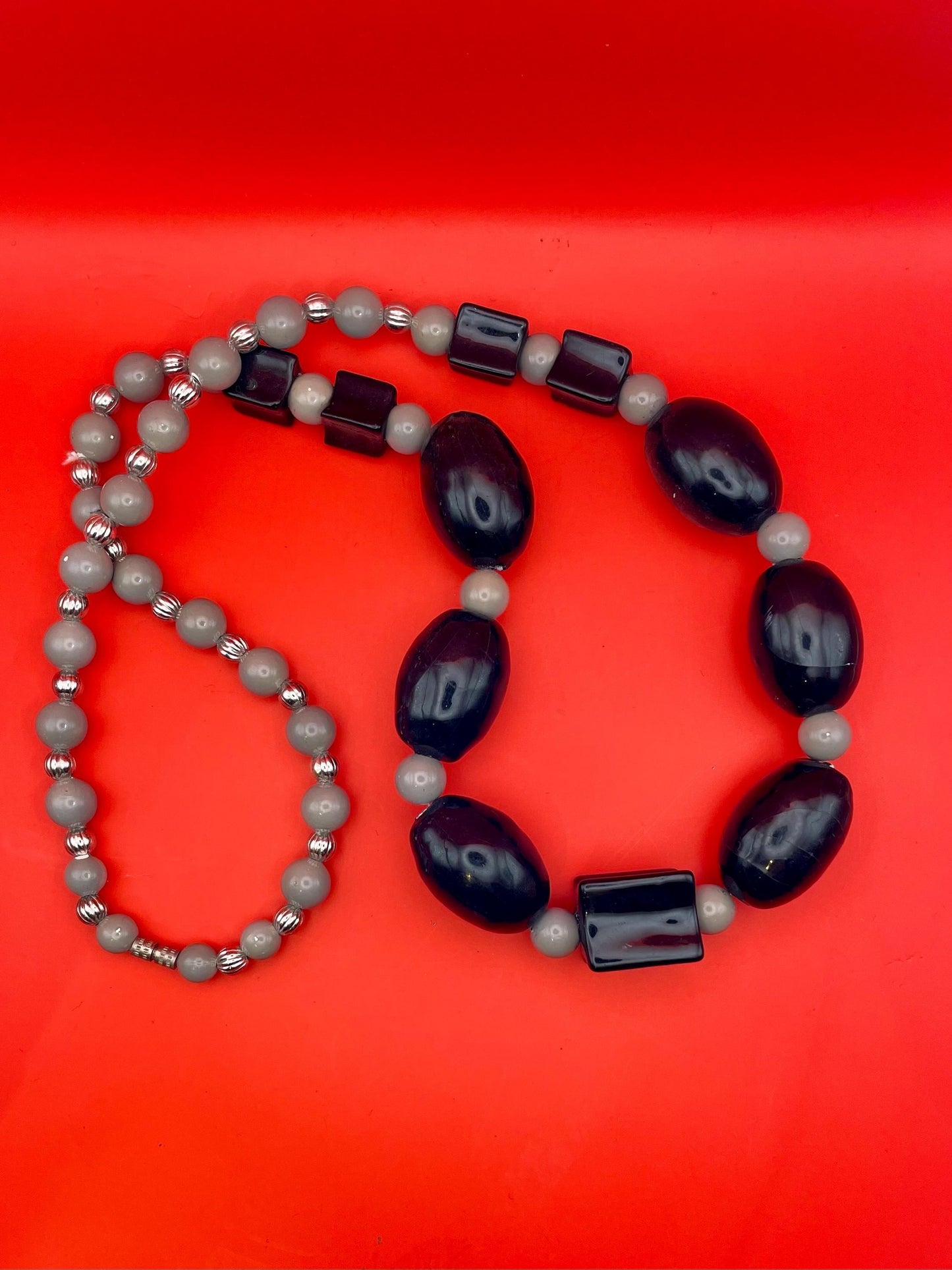 Lot of 3 Assorted Necklaces and Cufflinks  Mixed Styles, Lengths & Materials
