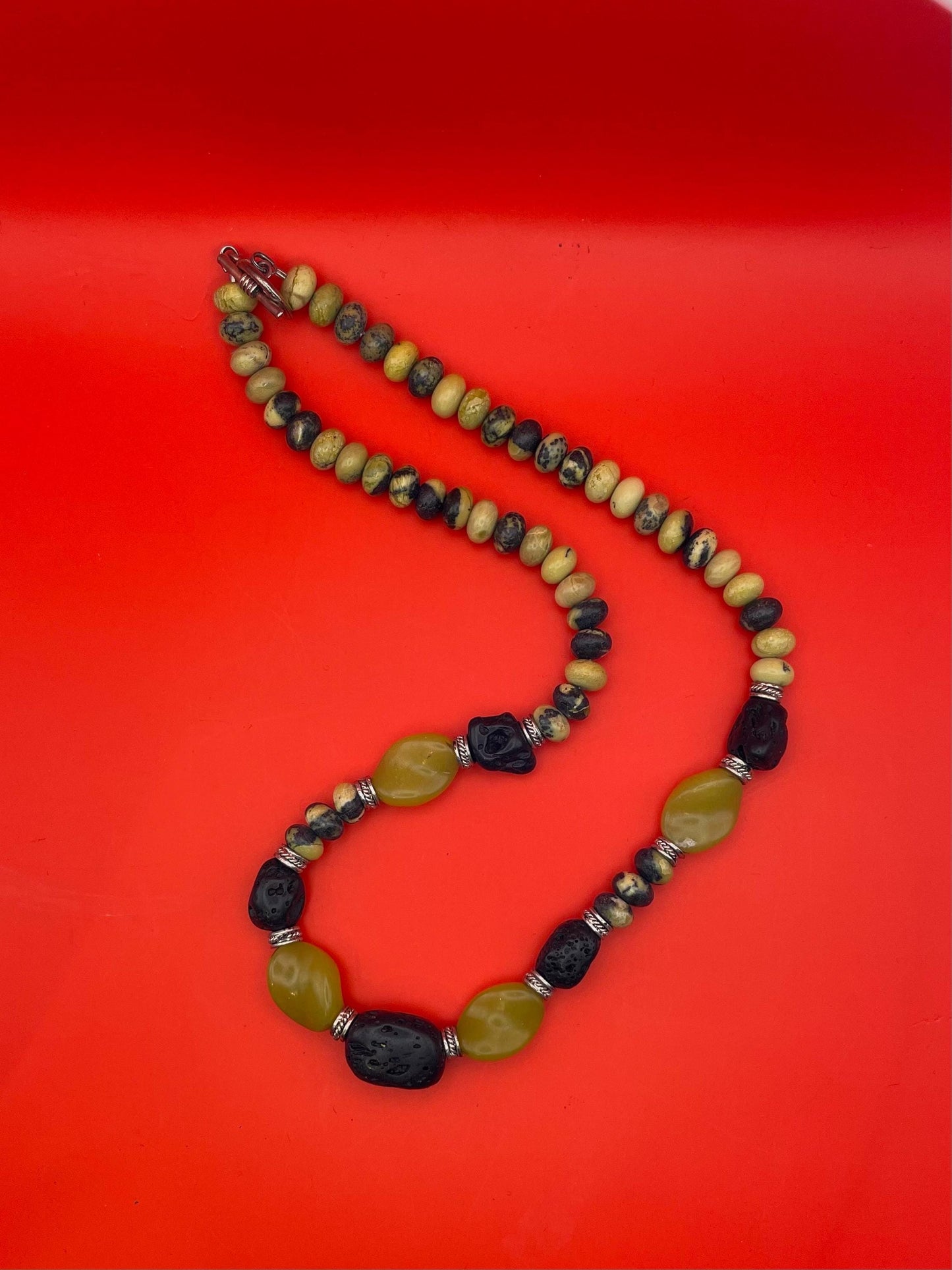 Lot of 5 Assorted Necklaces and one eyeglass chain  Mixed Styles, Lengths & Materials