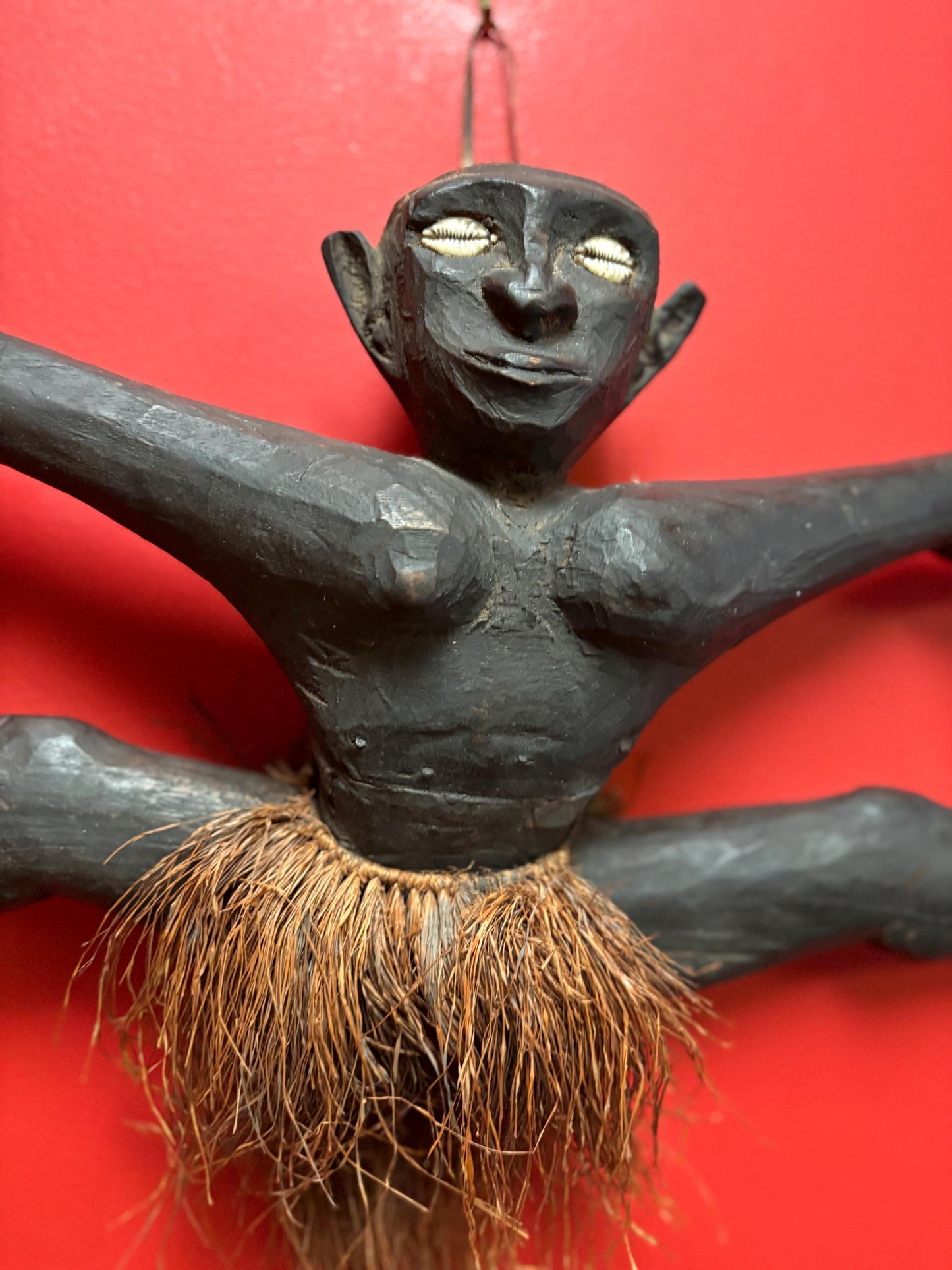 Very rare museum quality 19 century Papua New Guinea wall statue plaque   24 x 12 high  incredible detail and great condition -wow