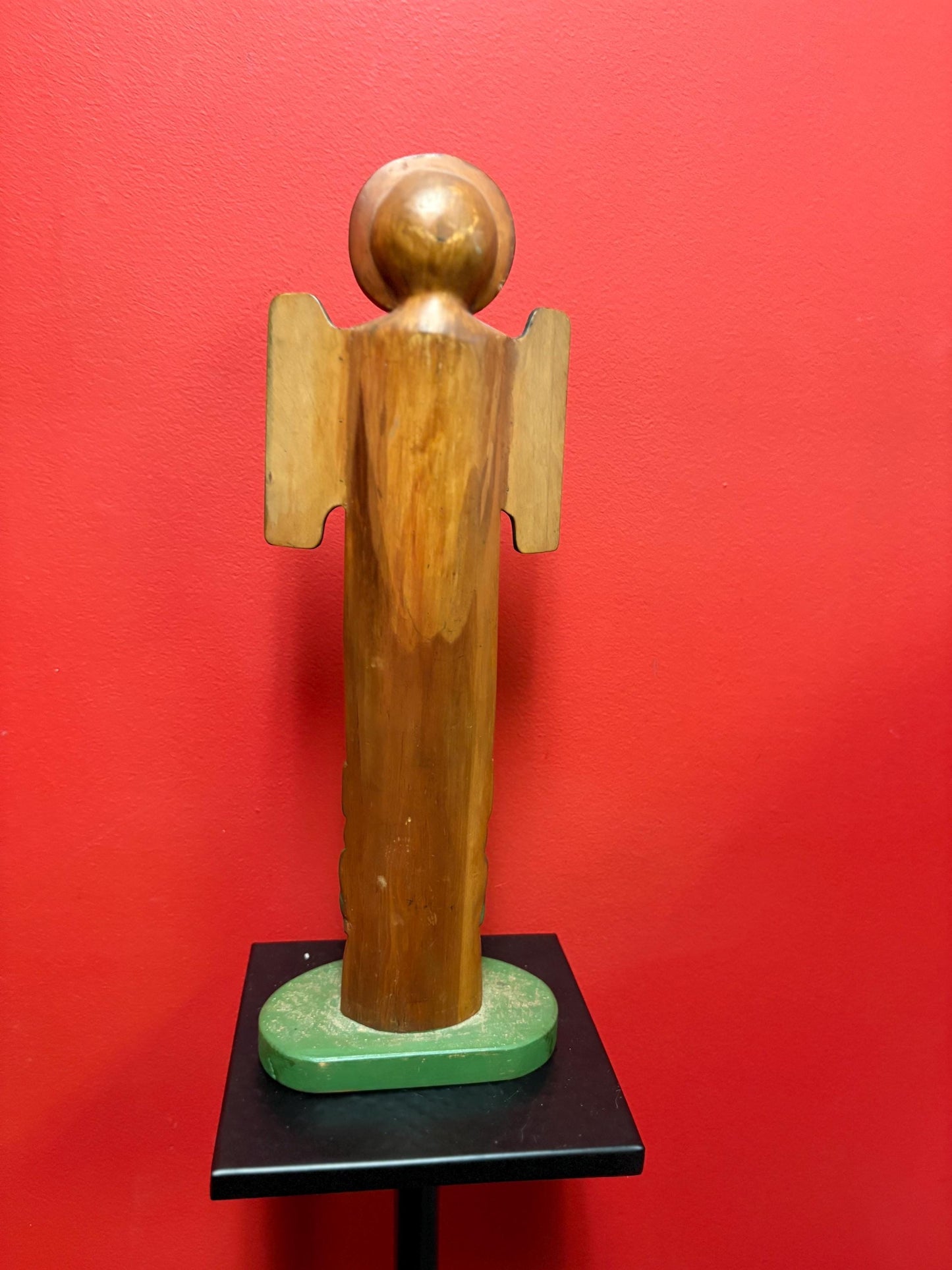 Magnificent museum quality 17 inch tall early 1900s polychrome painted unsigned indigenous first nations pacific Northwest coast totem pole