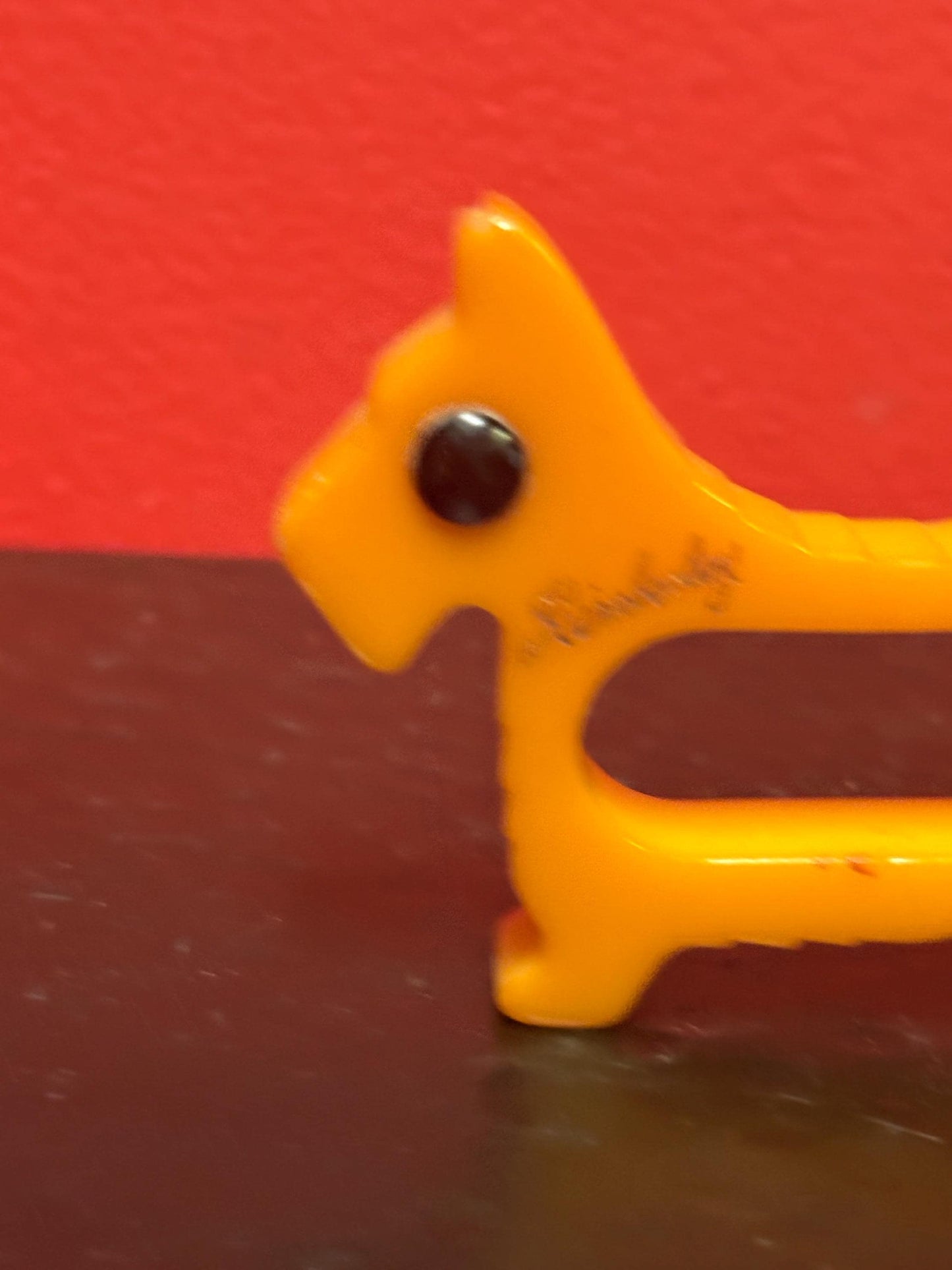 Very cool antique Bakelite 3 x 2 1/2 high Scotty dog napkin ring Kimberly will love  great gift