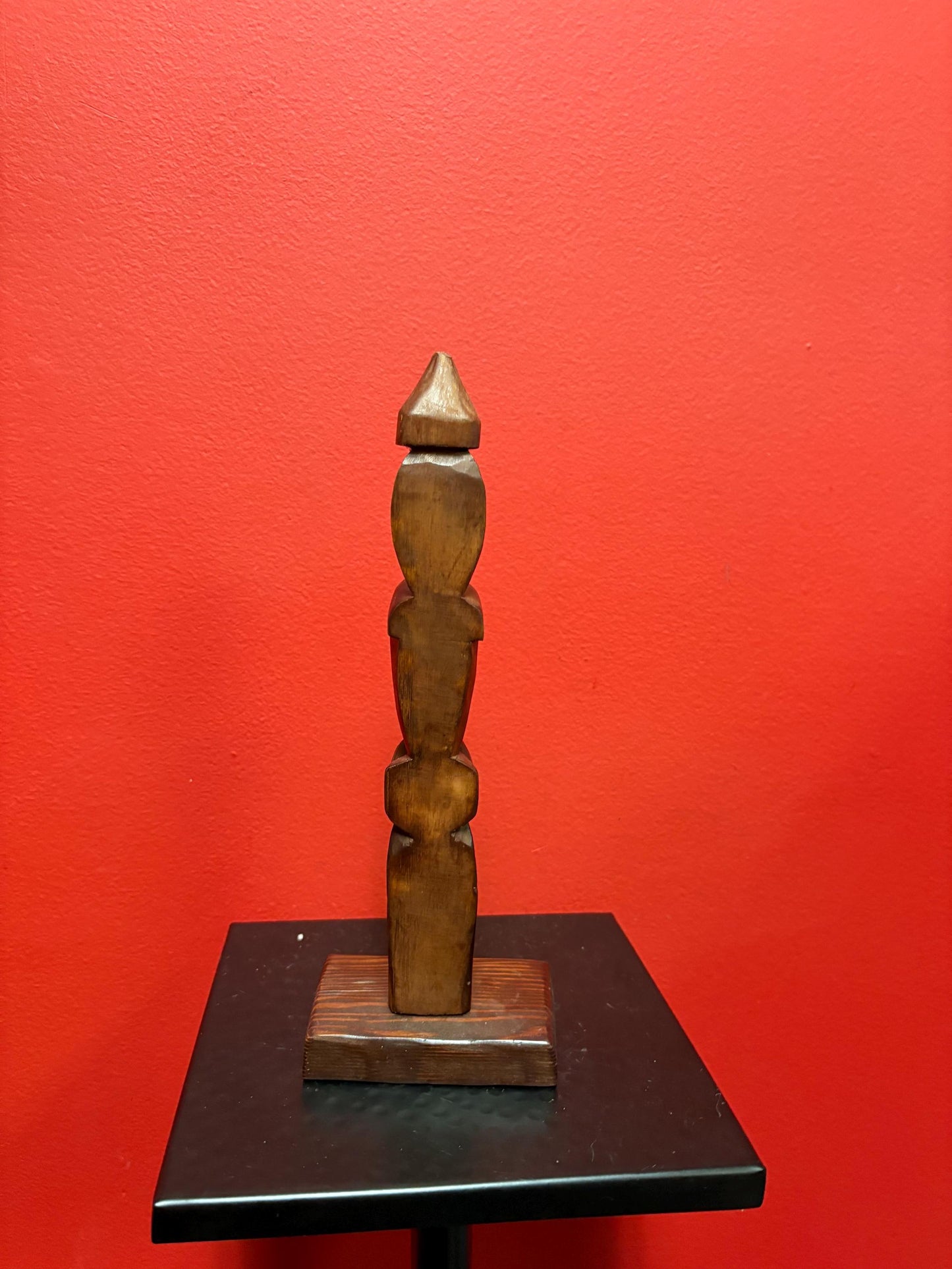 Signed stunning 10 inch carved indigenous First Nations northwest coast carved transformation totem pole with amazing detail! Great value