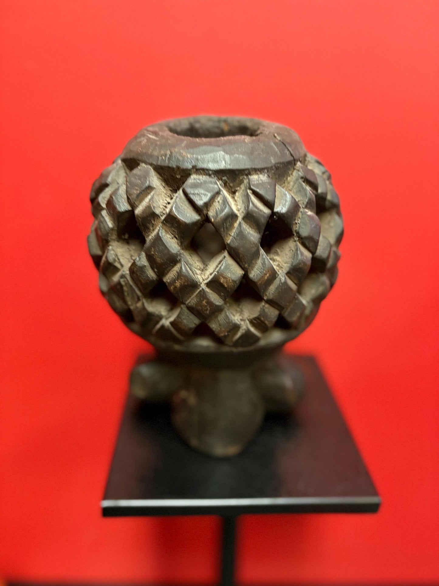 Wonderful 10 inch tall Cameroon tribal mask statue  great detail and rare piece