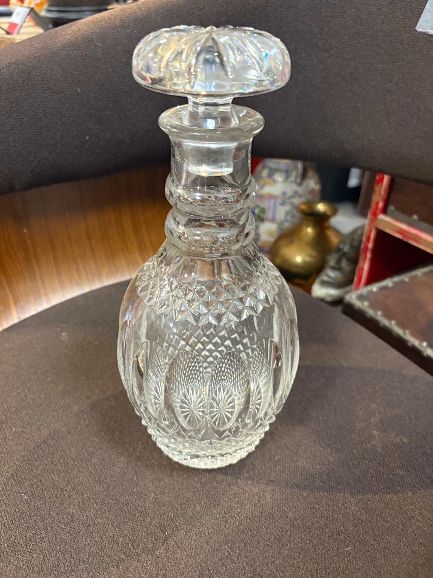 Beautiful 19 century cut crystal decanter in perfect condition  great gift and ready to use  wow price