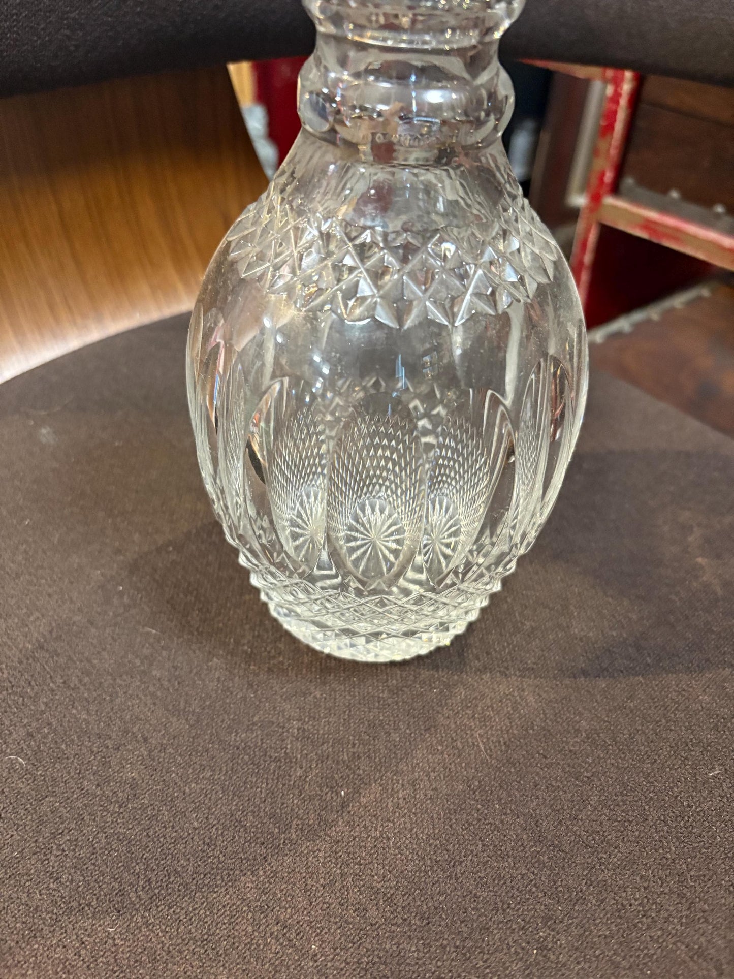 Beautiful 19 century cut crystal decanter in perfect condition  great gift and ready to use  wow price