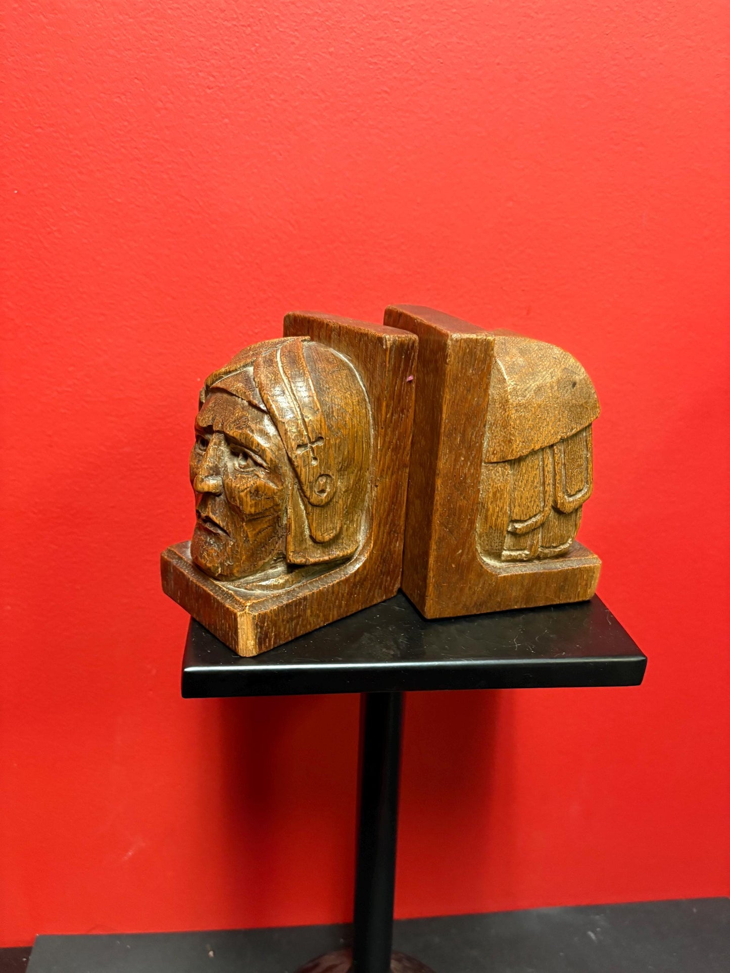 Beautiful 5 inch indigenous  first Nations antique bookends  great detail - perfect gift