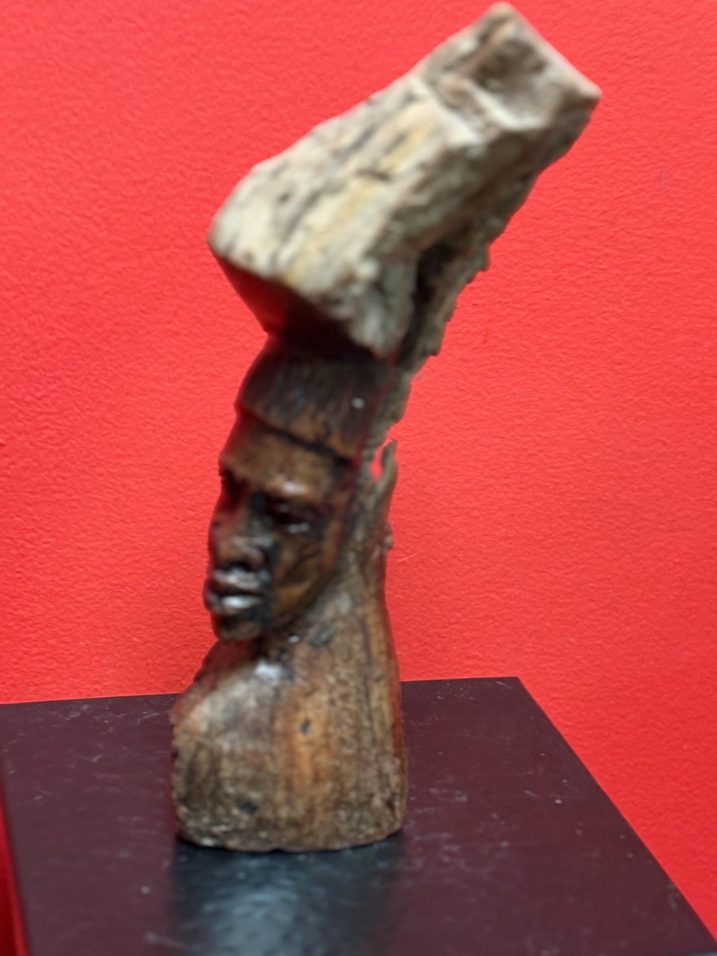 African vintage burl wood statue 10 inches high beauty unusual great gift