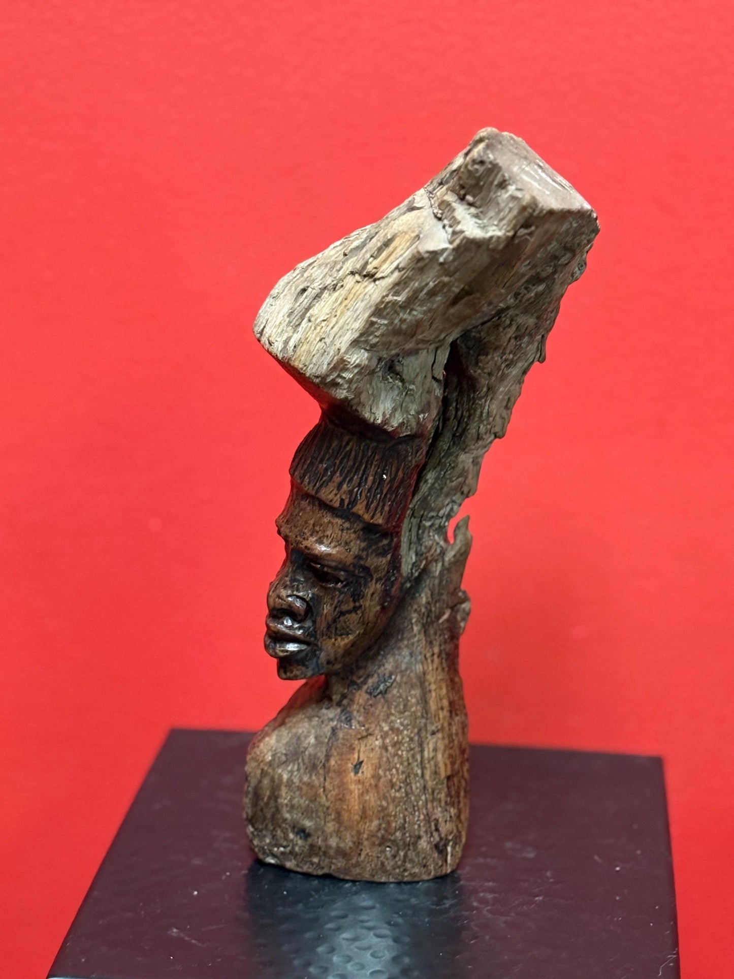 African vintage burl wood statue 10 inches high beauty unusual great gift