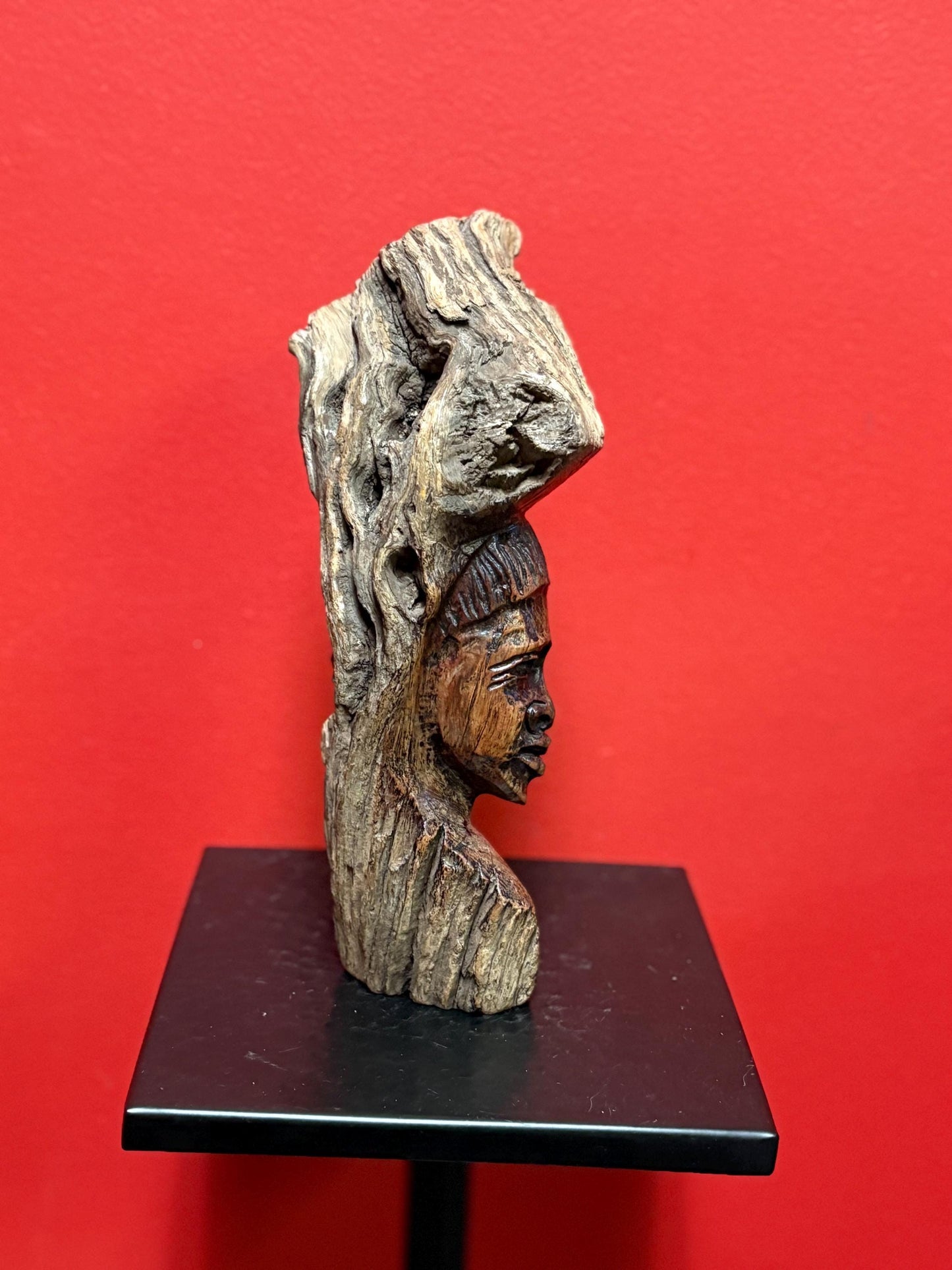African vintage burl wood statue 10 inches high beauty unusual great gift