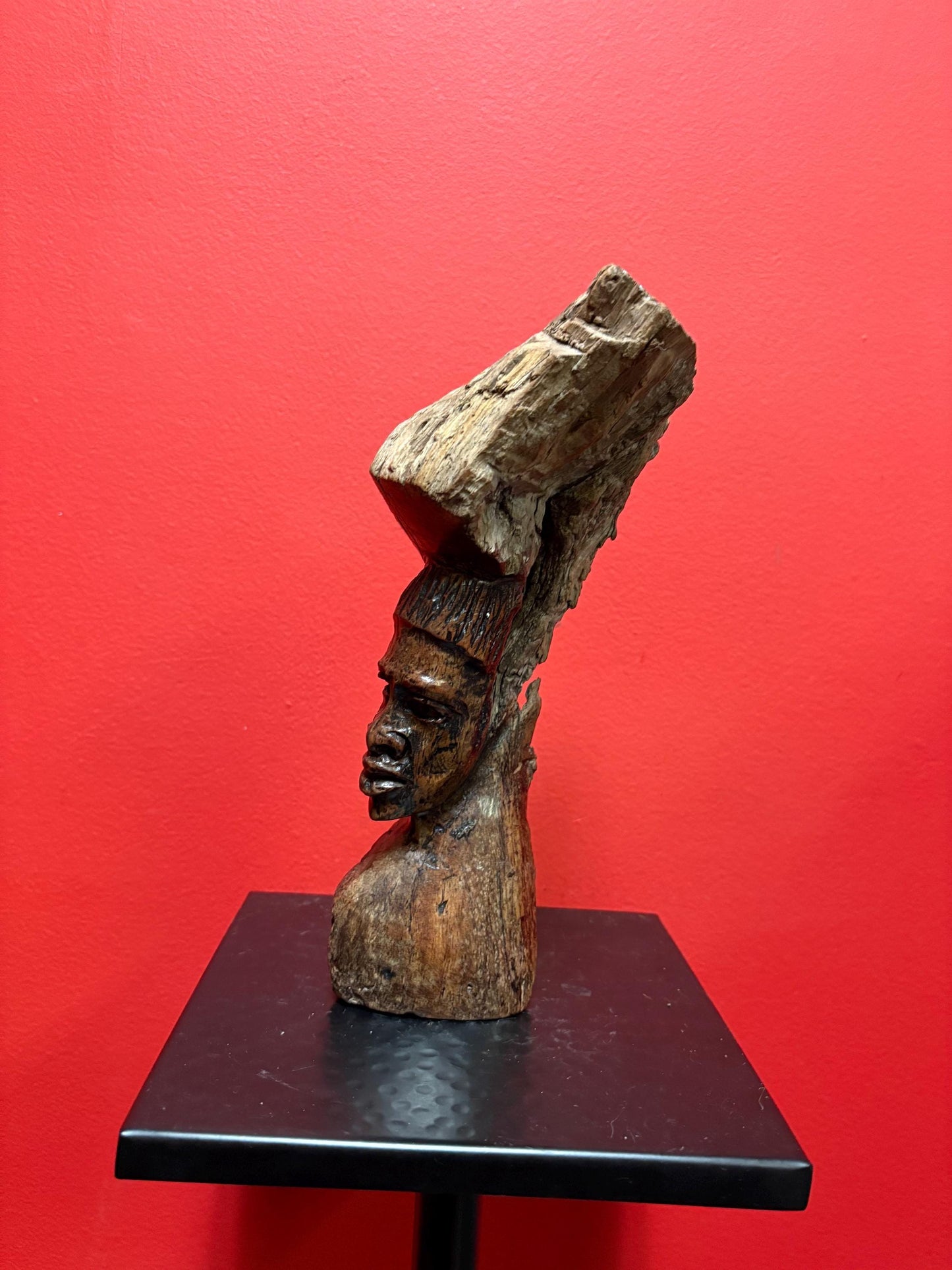 African vintage burl wood statue 10 inches high beauty unusual great gift