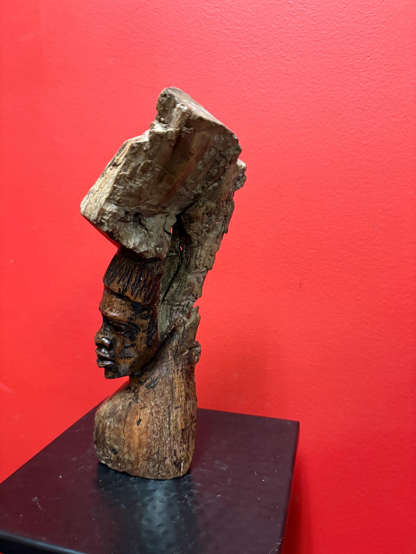African vintage burl wood statue 10 inches high beauty unusual great gift