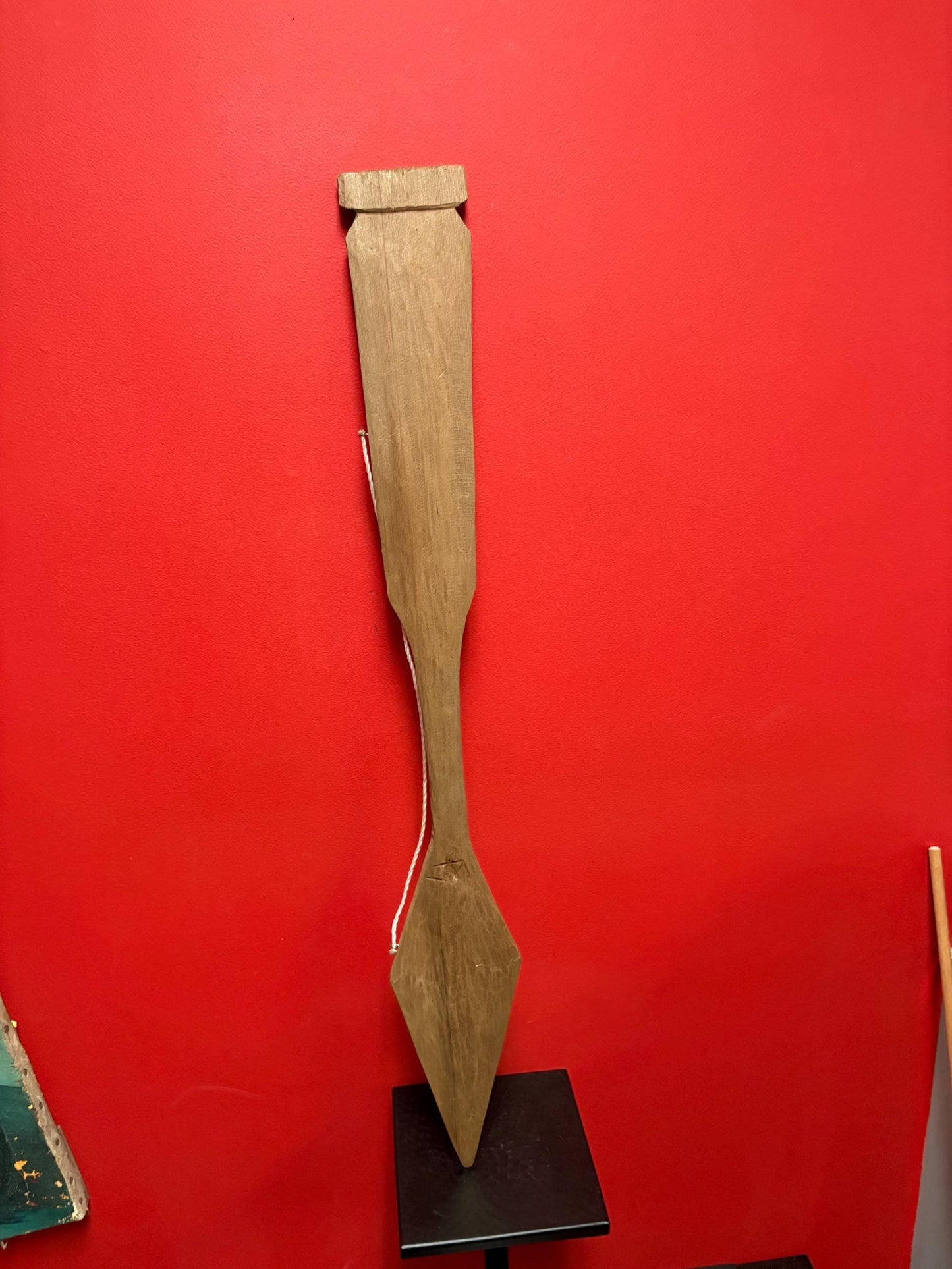 Fabulous indigenous first nations Pacific West Coast signed Wolf Thunderbird paddle 36 x 6 wide Unusual and cool wow