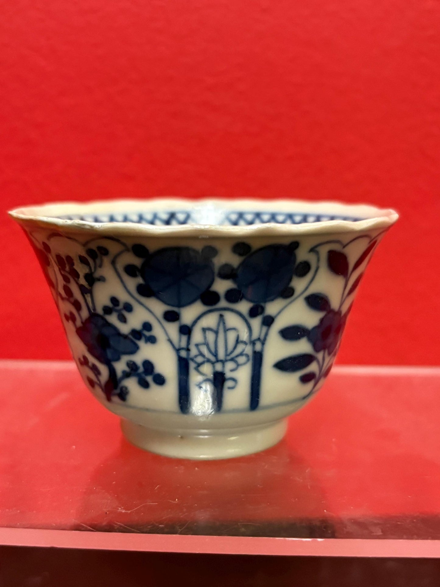 Fabulous early antique Chinese blue and white cup - great condition 3 x 2 high  wow