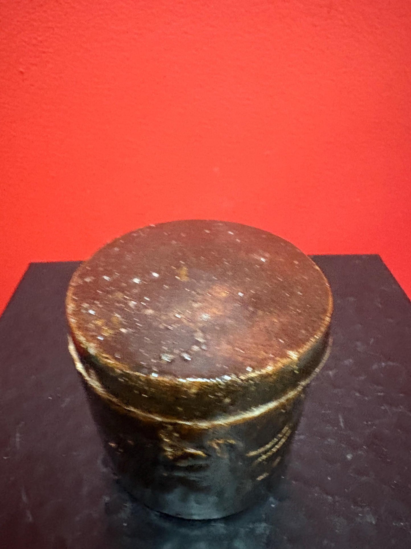 Absolutely beautiful museum quality rare  pre  1800 Chinese soy glazed clay pot with lid  fabulous condition and intense beauty