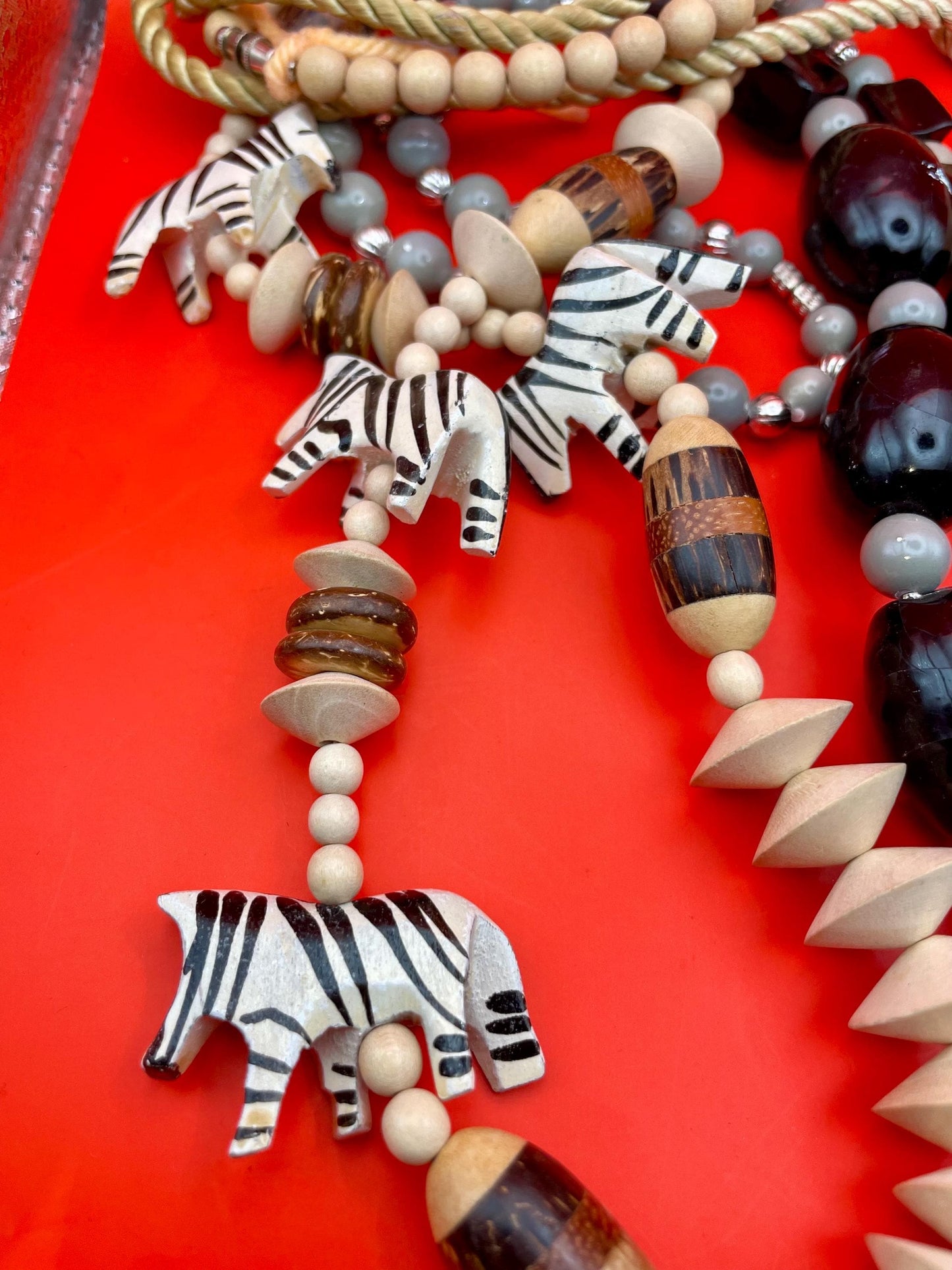 Lot of 3 Assorted Necklaces and Cufflinks  Mixed Styles, Lengths & Materials