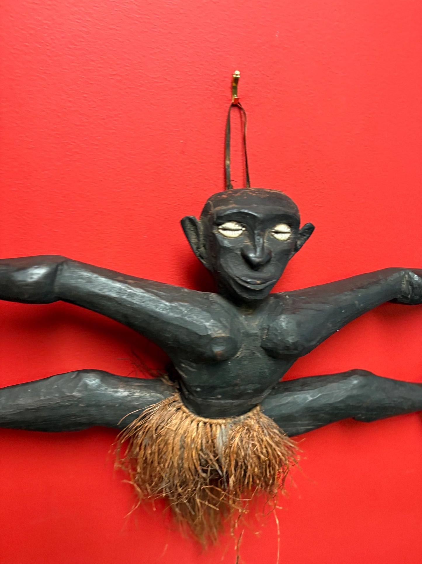 Very rare museum quality 19 century Papua New Guinea wall statue plaque   24 x 12 high  incredible detail and great condition -wow