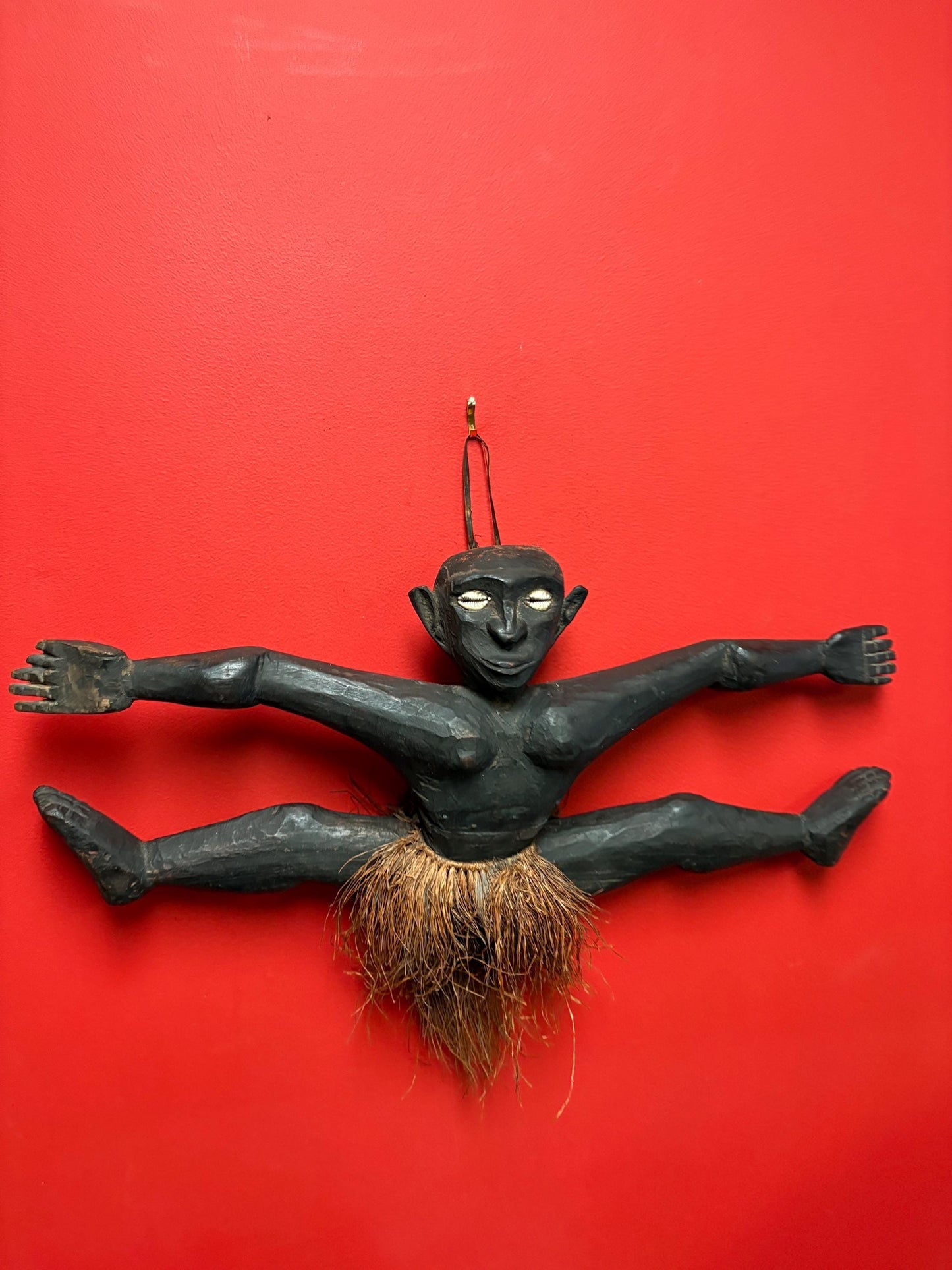 Very rare museum quality 19 century Papua New Guinea wall statue plaque   24 x 12 high  incredible detail and great condition -wow