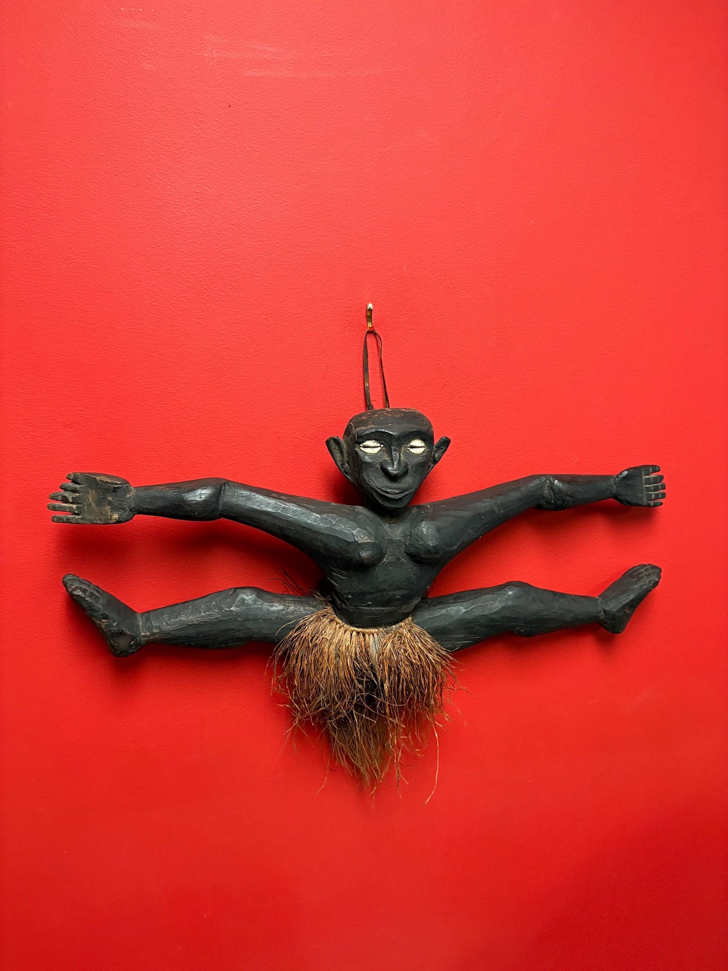 Very rare museum quality 19 century Papua New Guinea wall statue plaque   24 x 12 high  incredible detail and great condition -wow