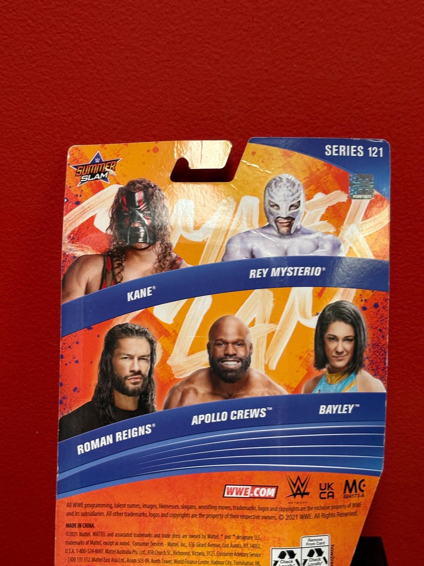 Signed WWE action figure in original packet Kane great gift and value - with CAO on back