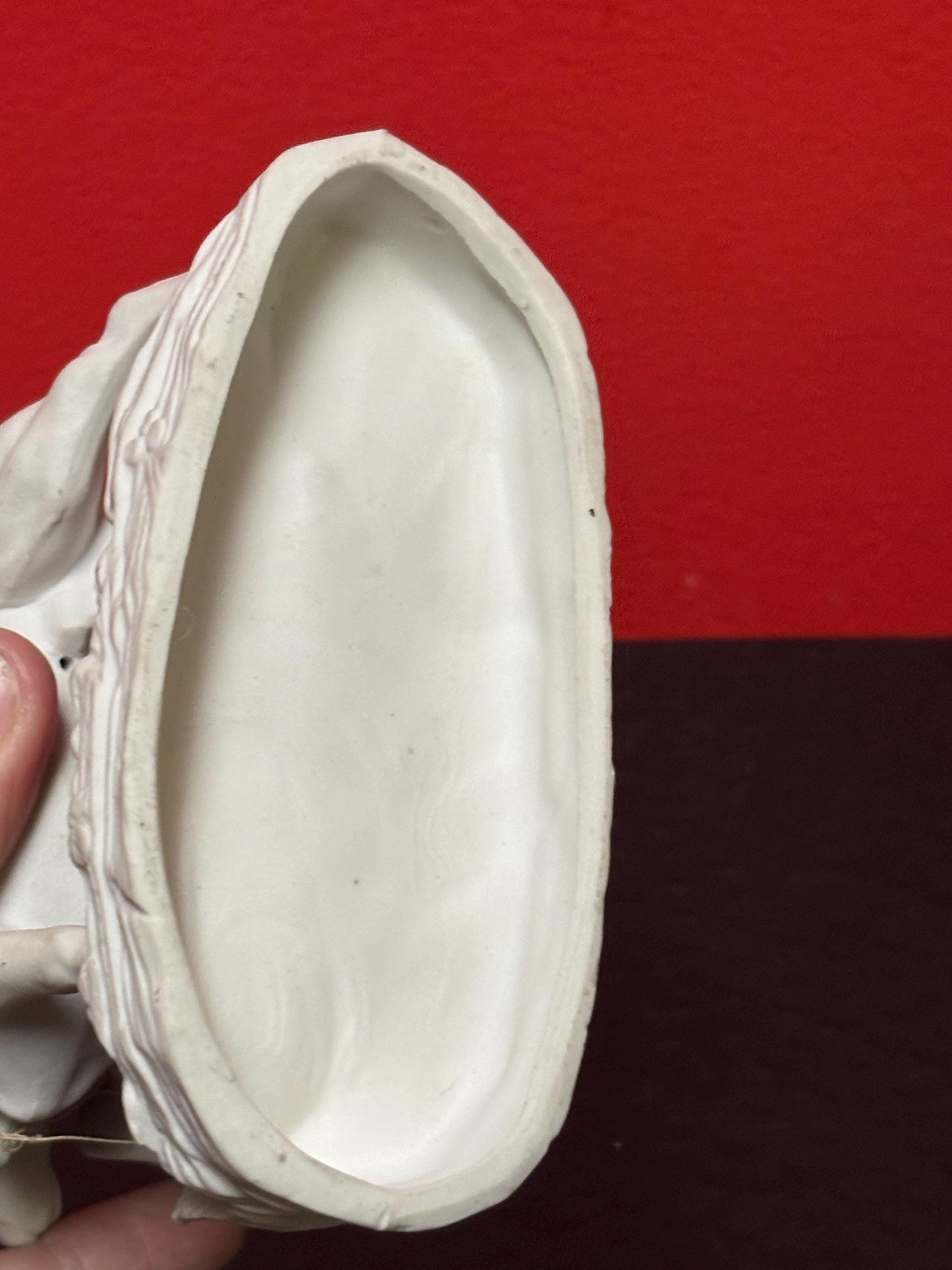 English antique BISQUE 5 x 5 inch statue of hunting dogs in perfect condition -