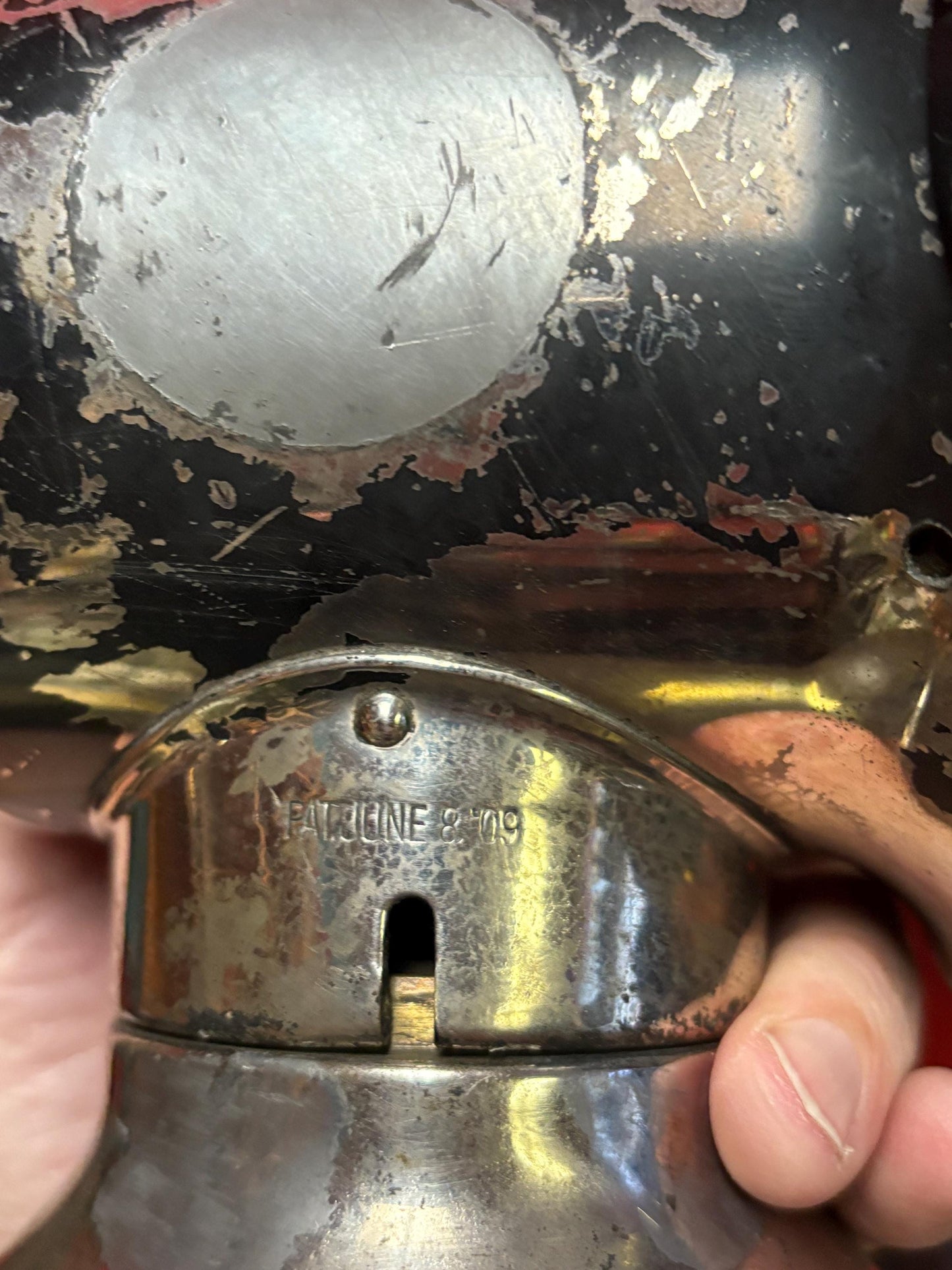 Antique 9 inch high automobile car lamp - used condition car museum worthy