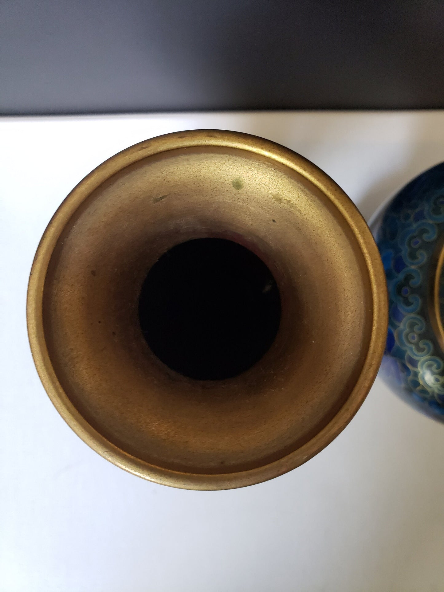 Beautiful Vintage PR Cloisonné 8" Vases on Stands