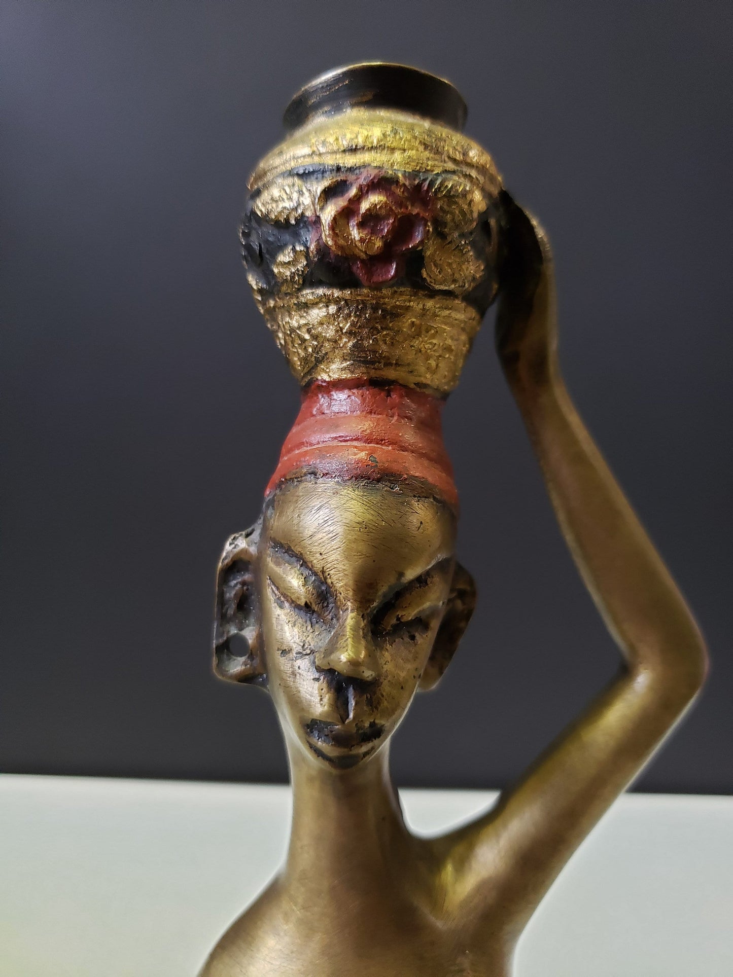 African Bronze Water Carrier