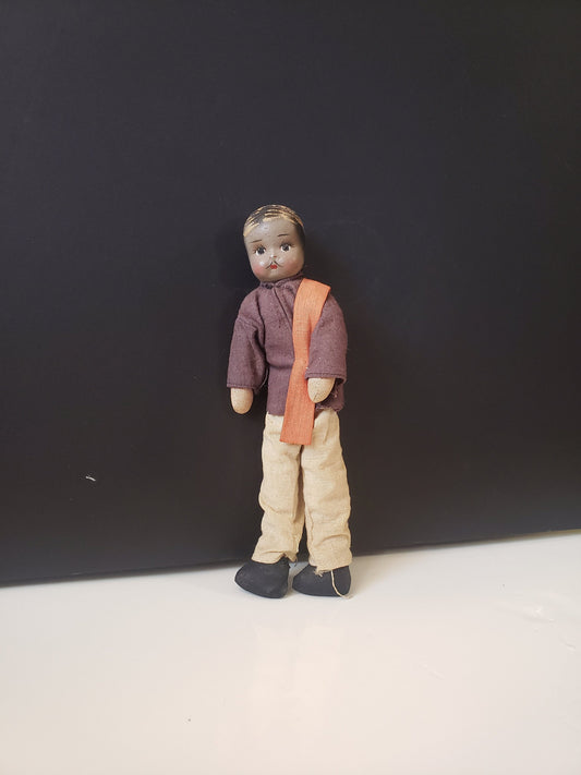 Antique Cloth & Porcelain Chinese Doll