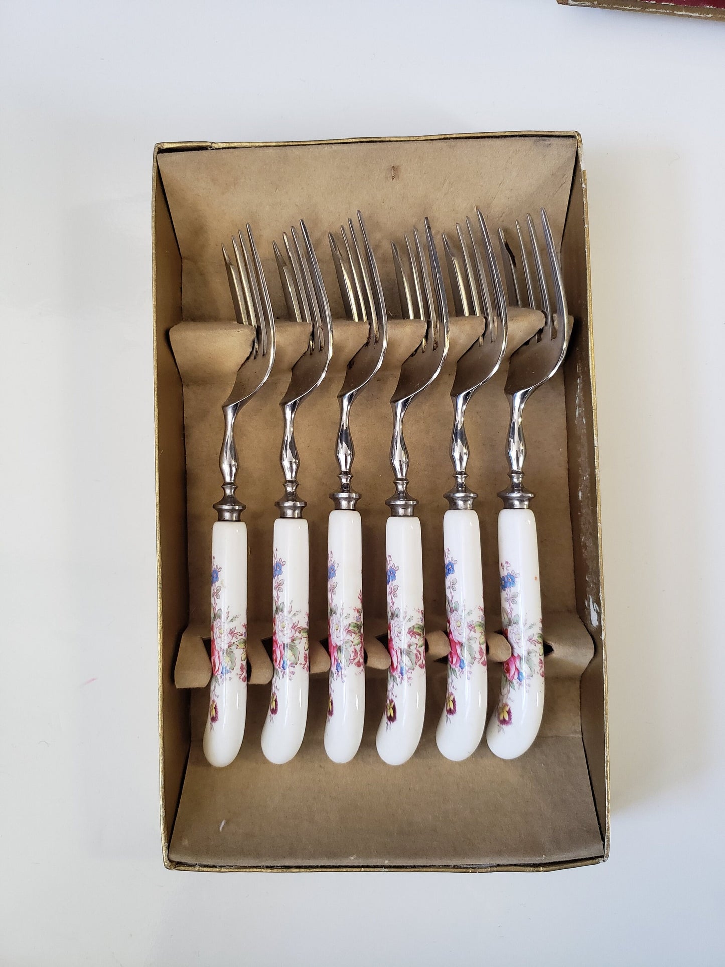 Set of Royal Crown Derby Snack Forks in Original Box