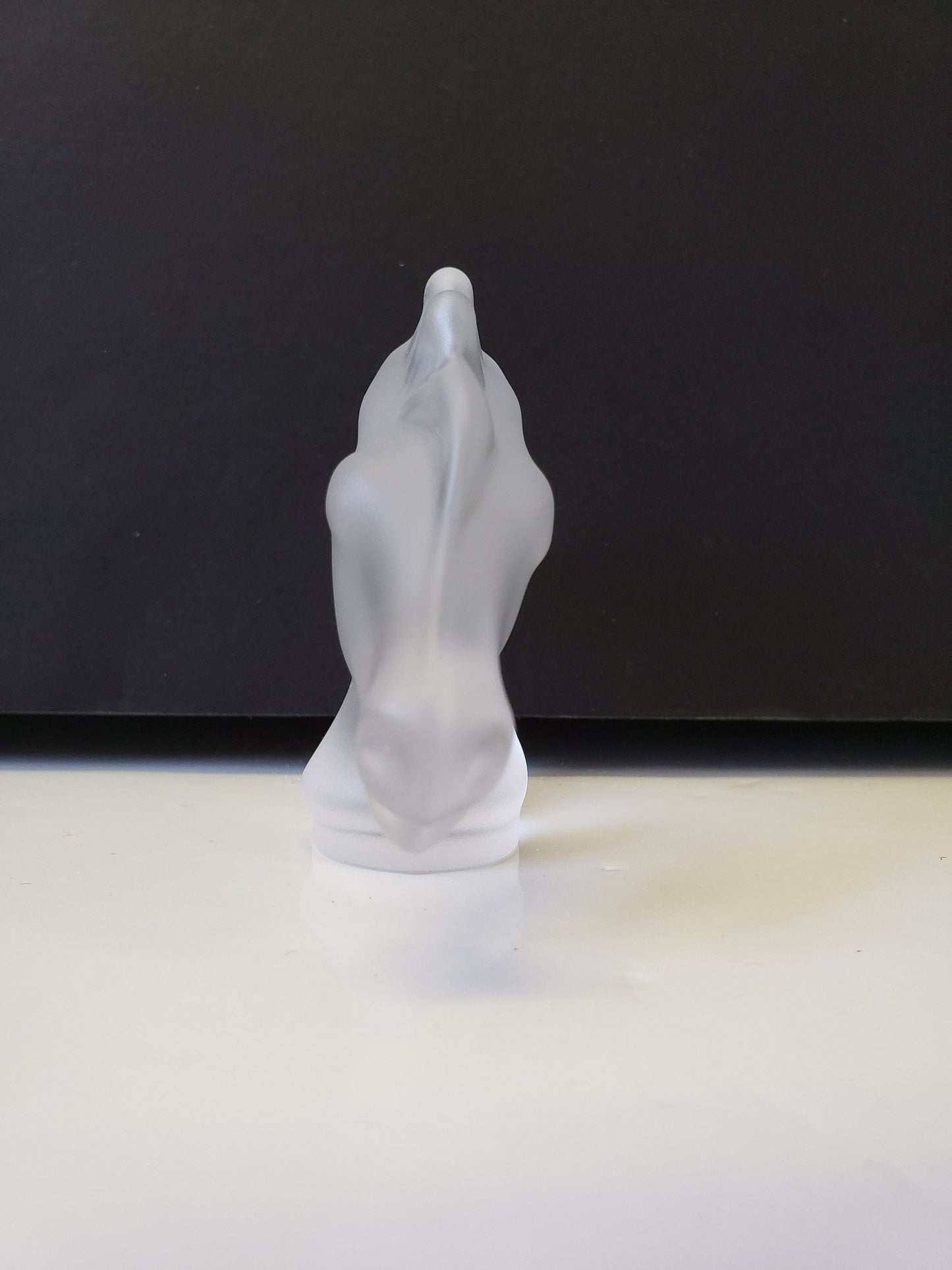 Sevres Frosted Crystal Horse Head