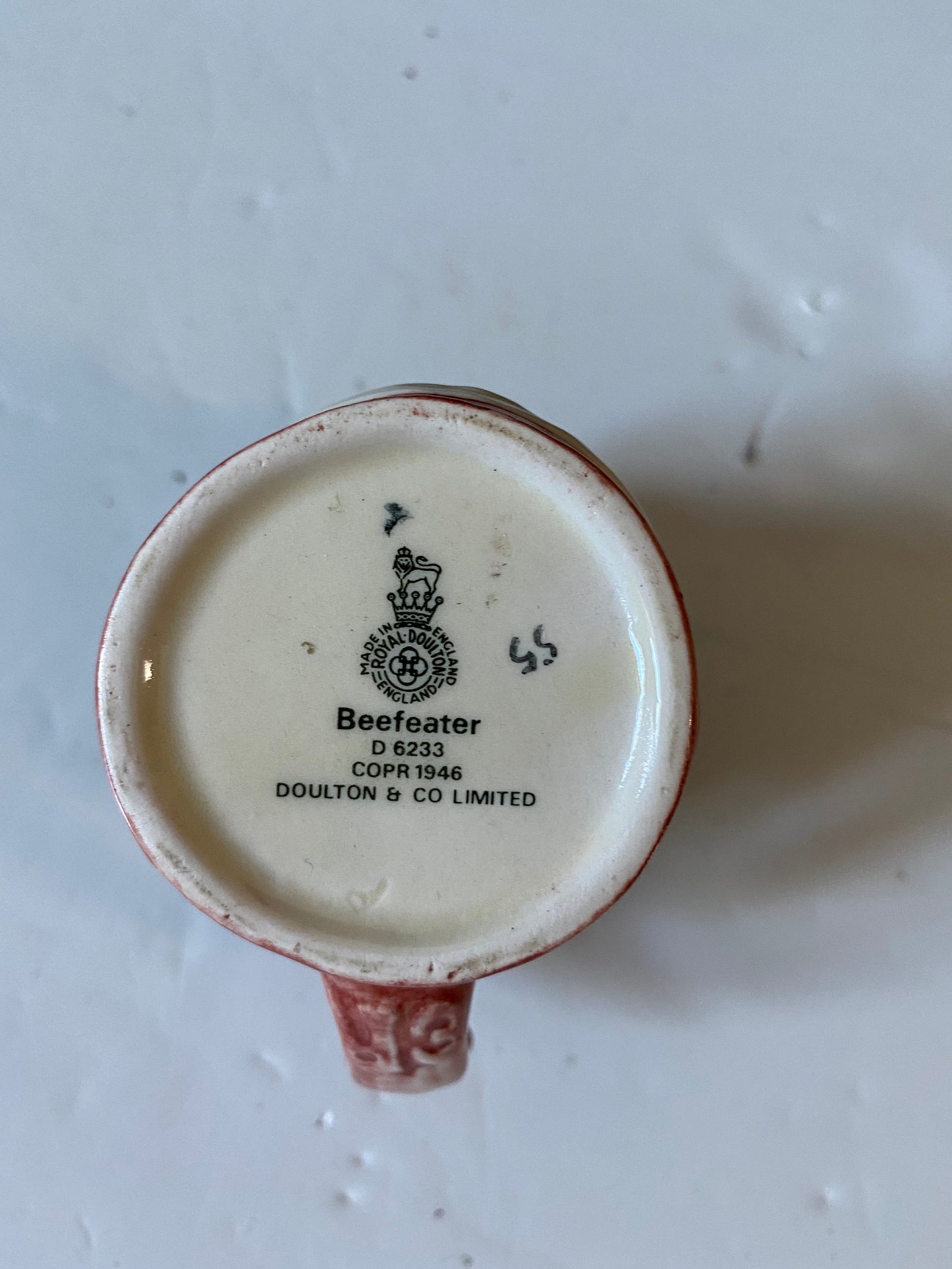 Small Royal Doulton beefeater Toby jug