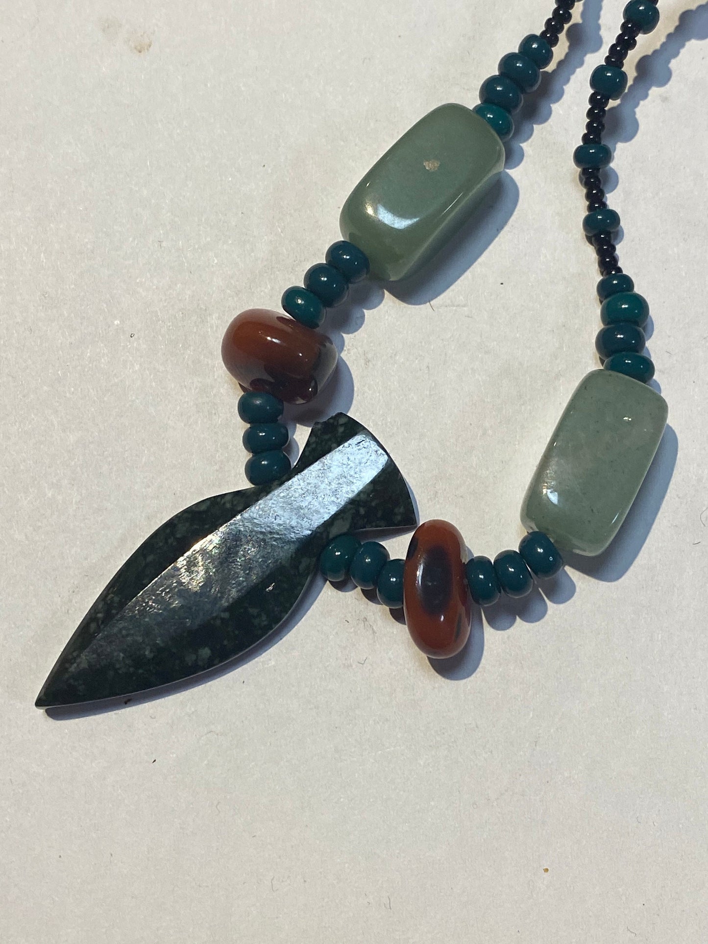 24 inch beads and stones necklace