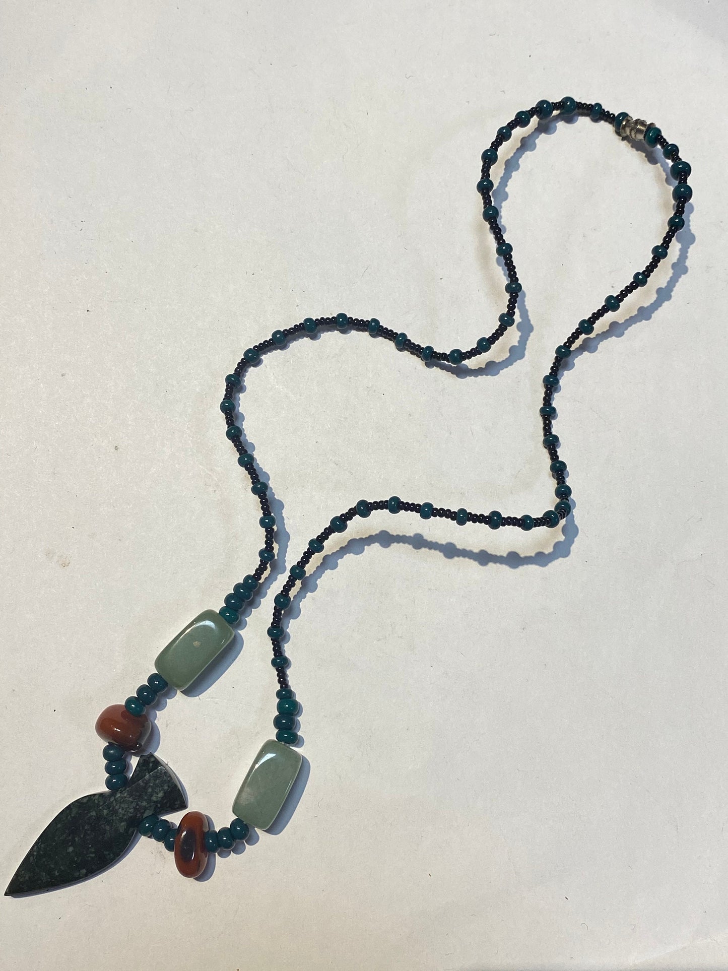 24 inch beads and stones necklace