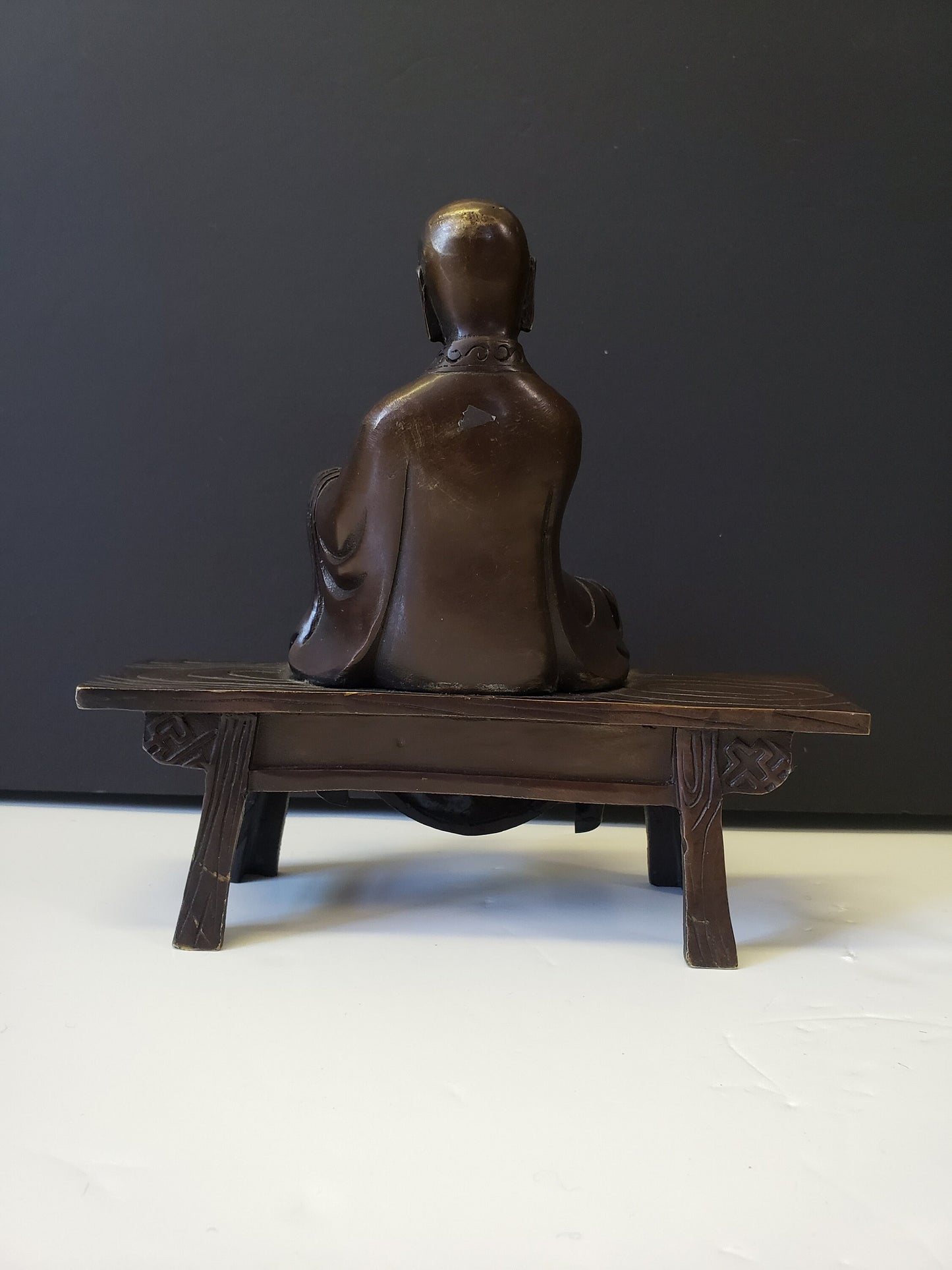 Chinese Bronze Scholar Statue