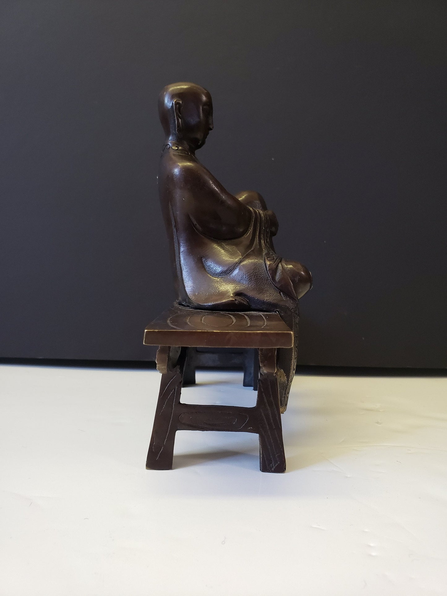 Chinese Bronze Scholar Statue