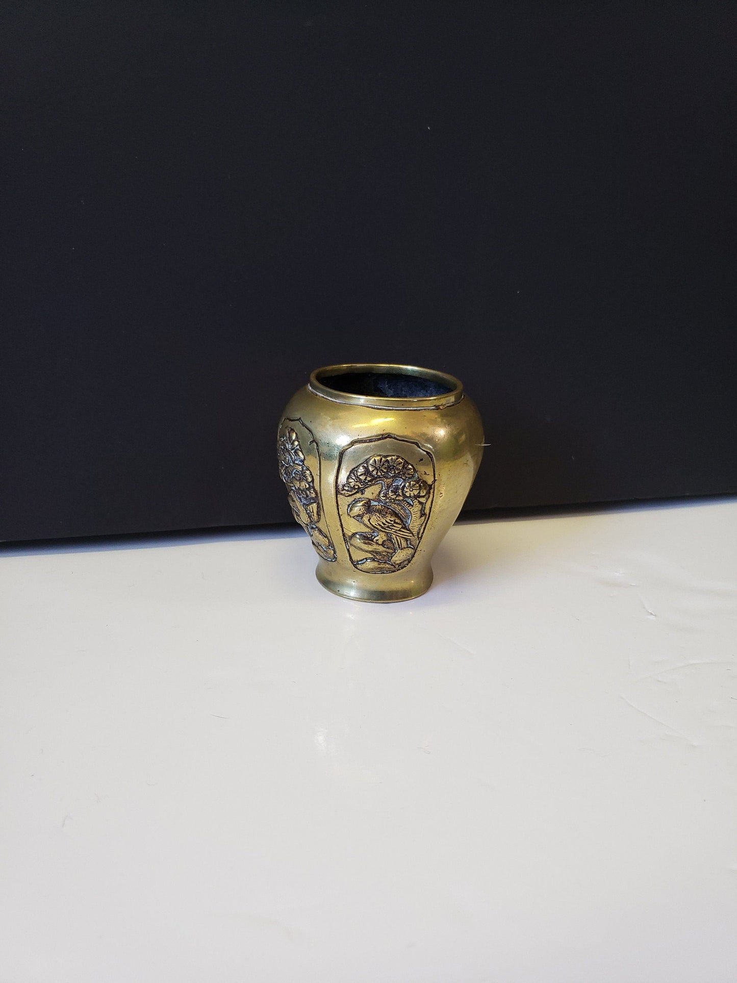 Vintage Asian Brass Vase