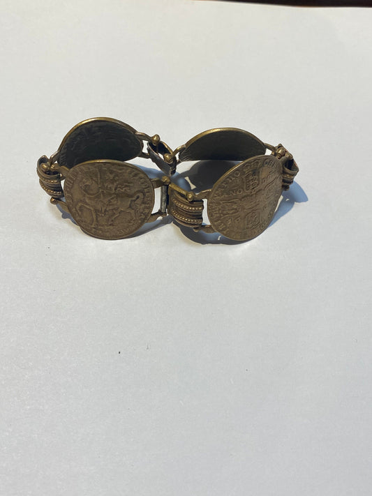 Spanish coin bracelet