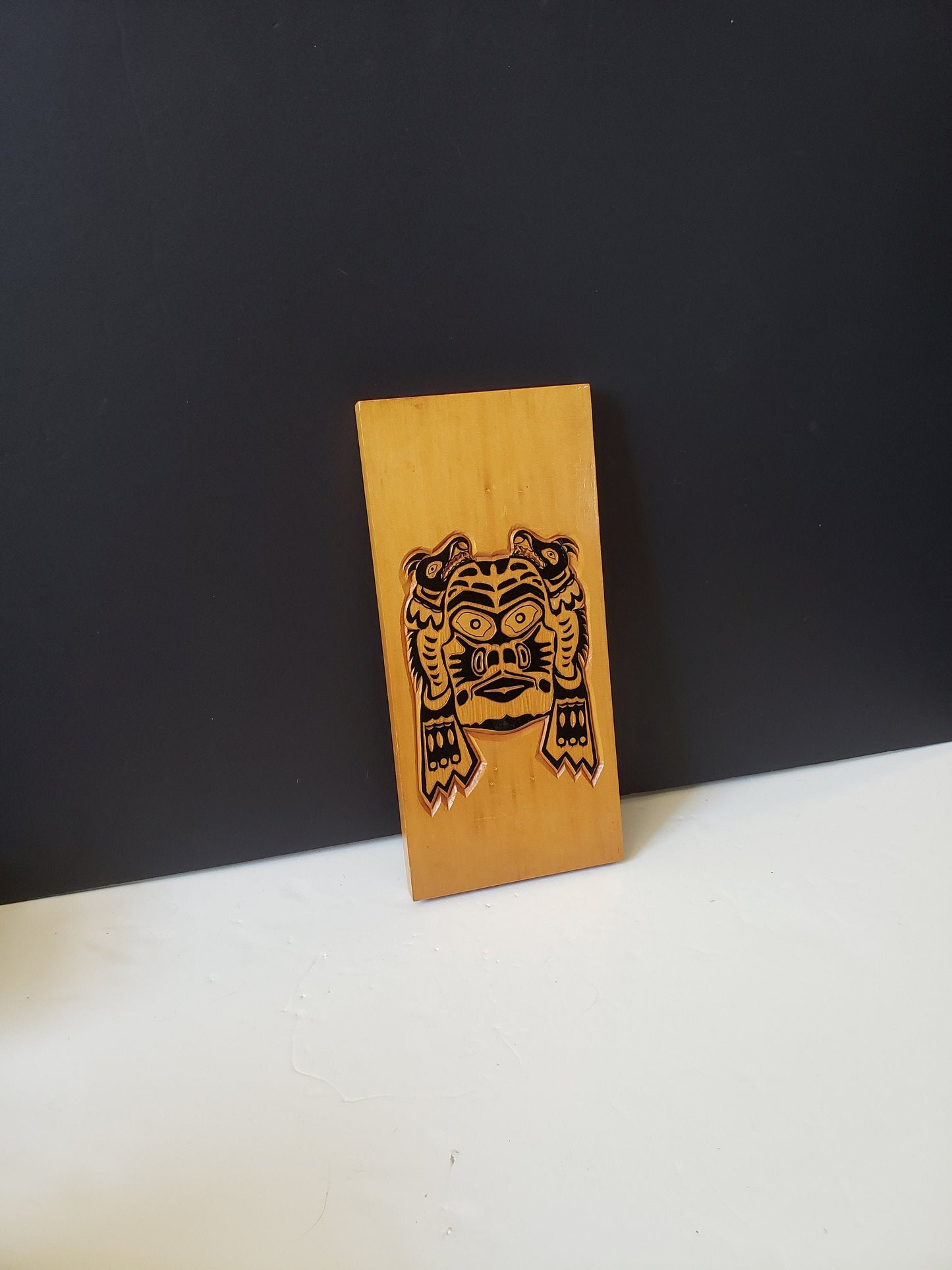 First Nations Mask Carving Plaque