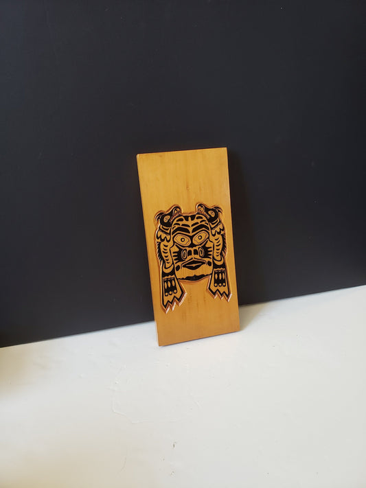 First Nations Mask Carving Plaque