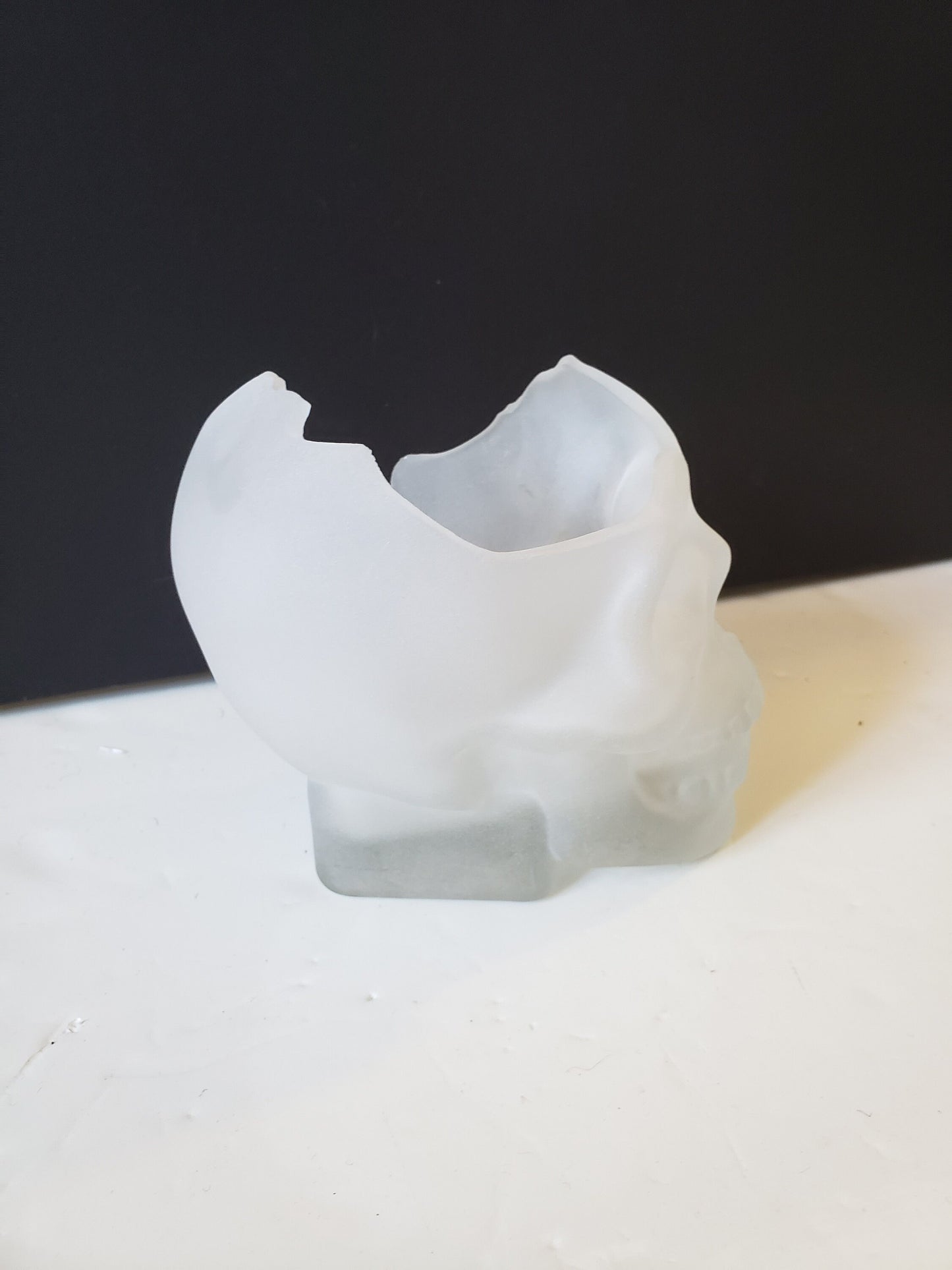 Shattered Glass Skull Vase