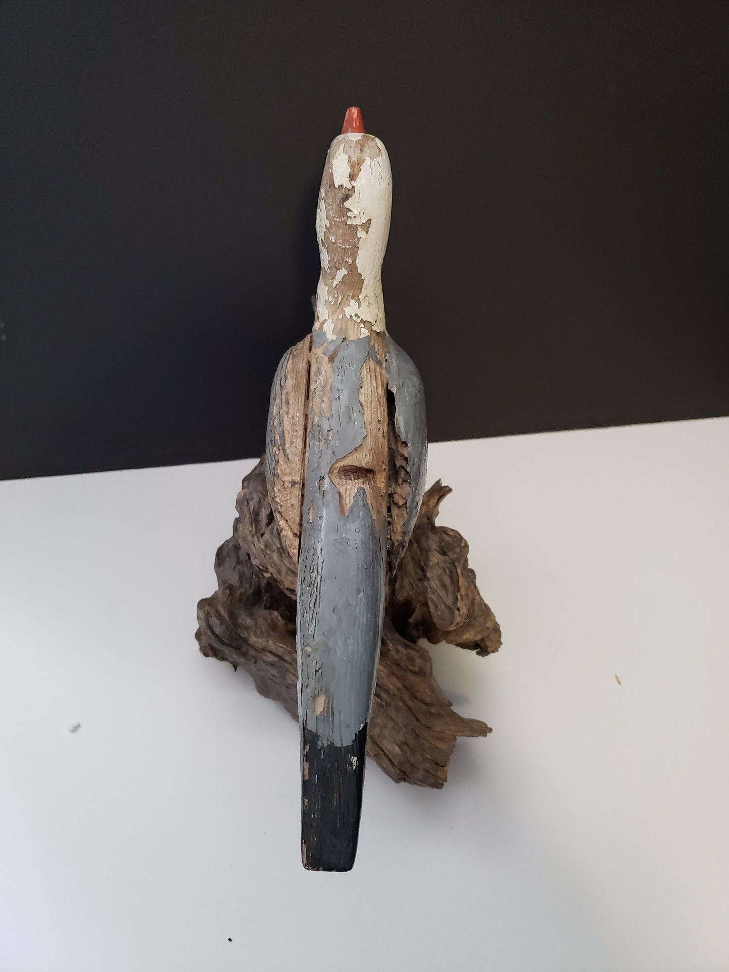 Rare Folk Art Seagull on Driftwood