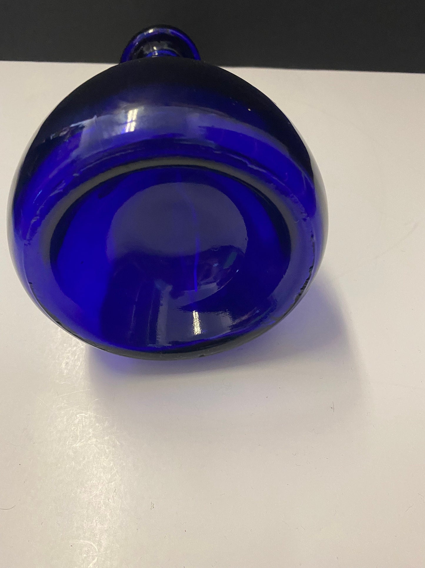 10 inch Holmegaard blue carafe with Viking head