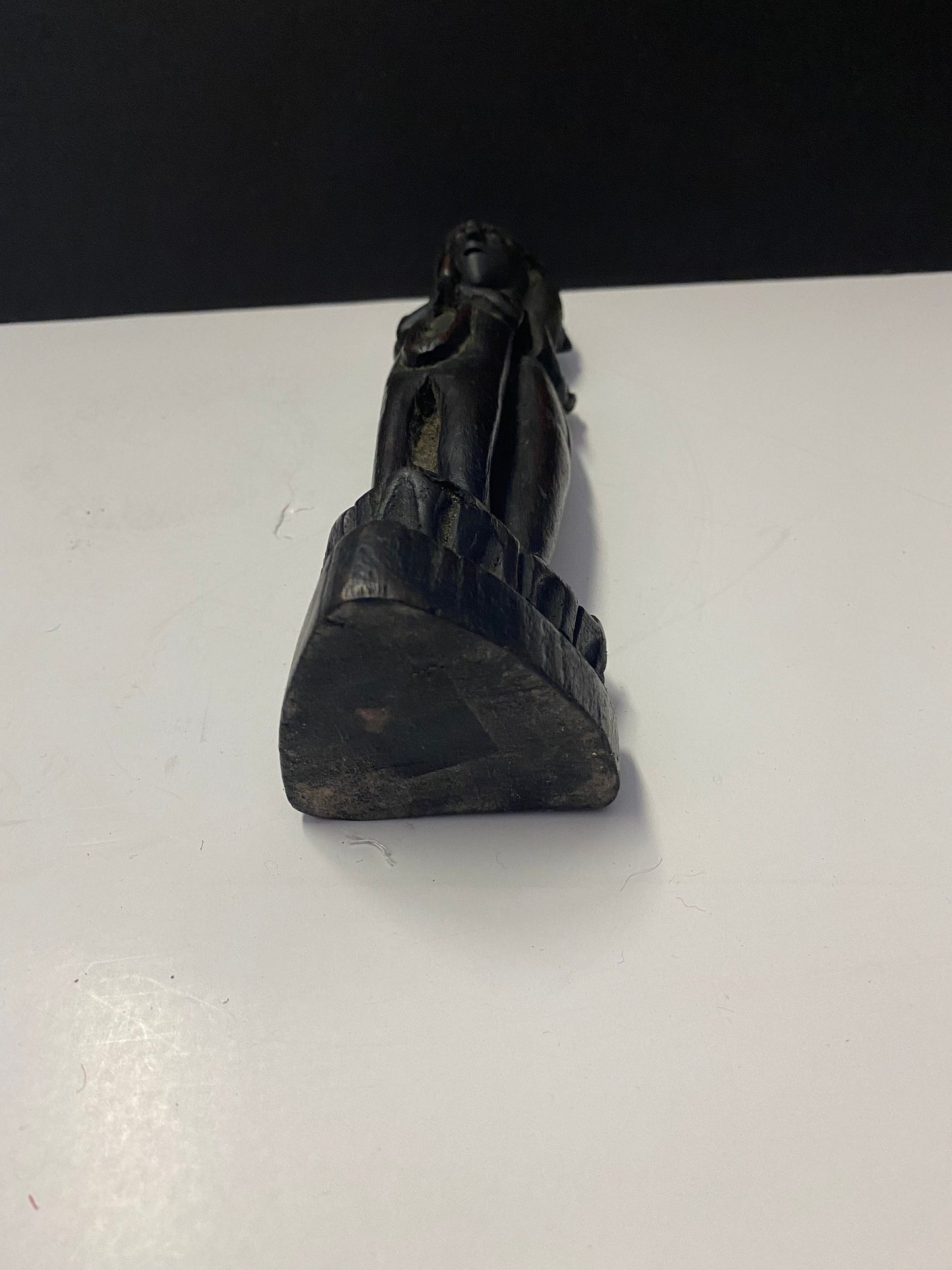 South East Asian carved 3 sided figure praying