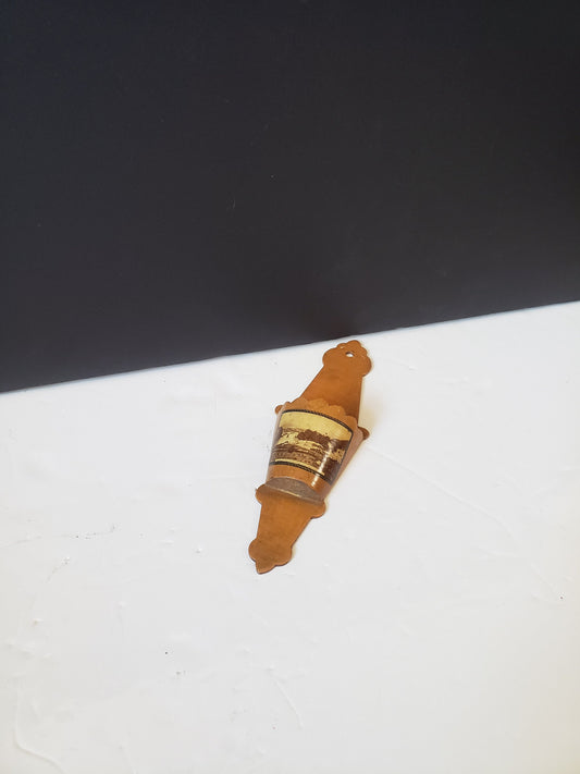 Antique Mauchline Ware Souvenir Wall Pocket