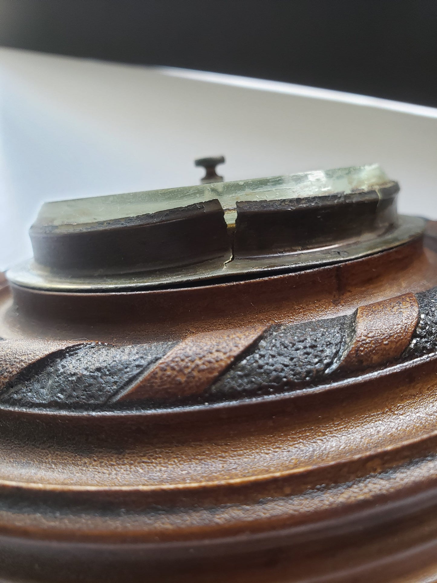 Antique Carved Mahogany Working Barometer