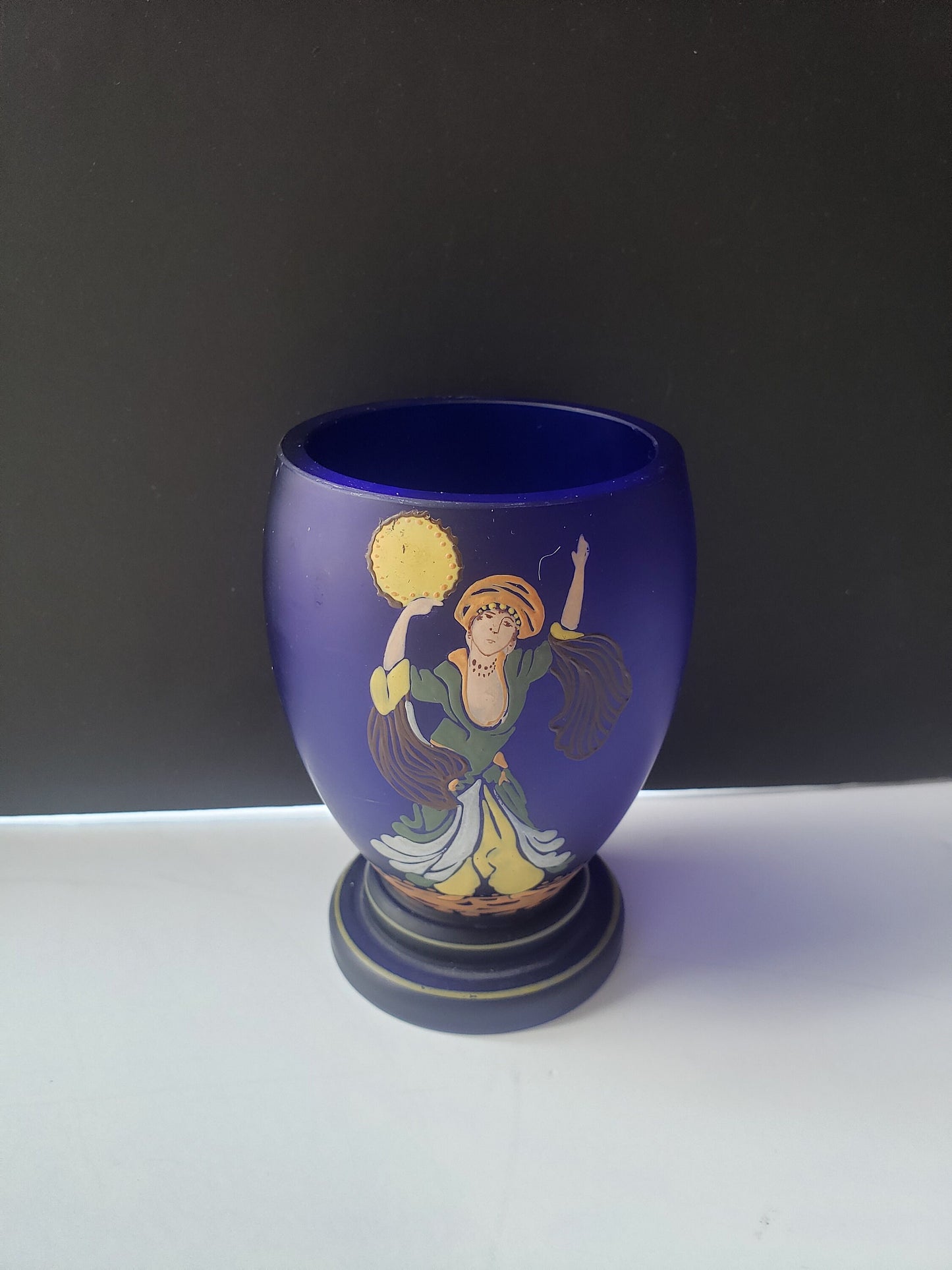 Antique Satin Glass Gypsy Moon Vase