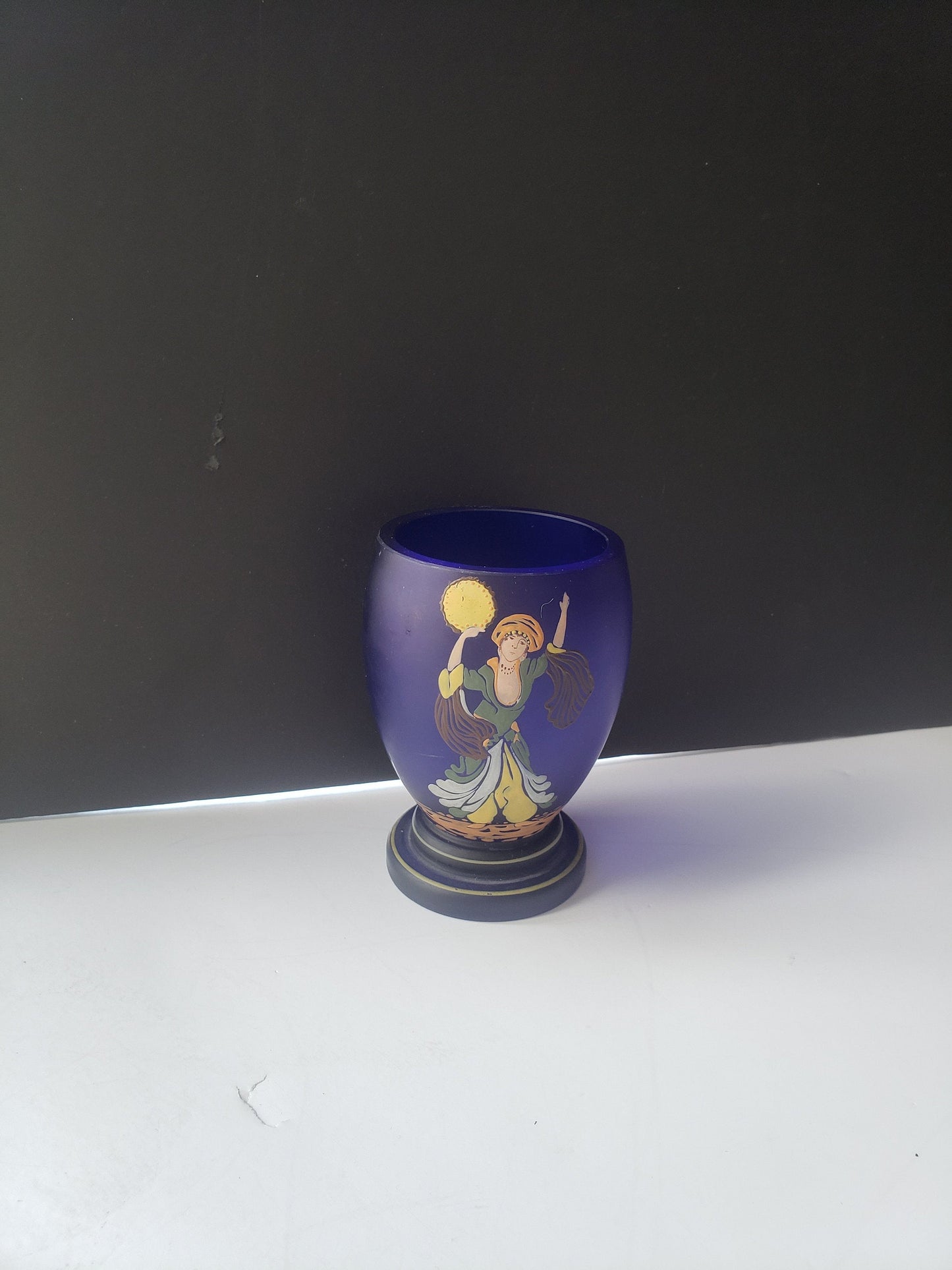 Antique Satin Glass Gypsy Moon Vase