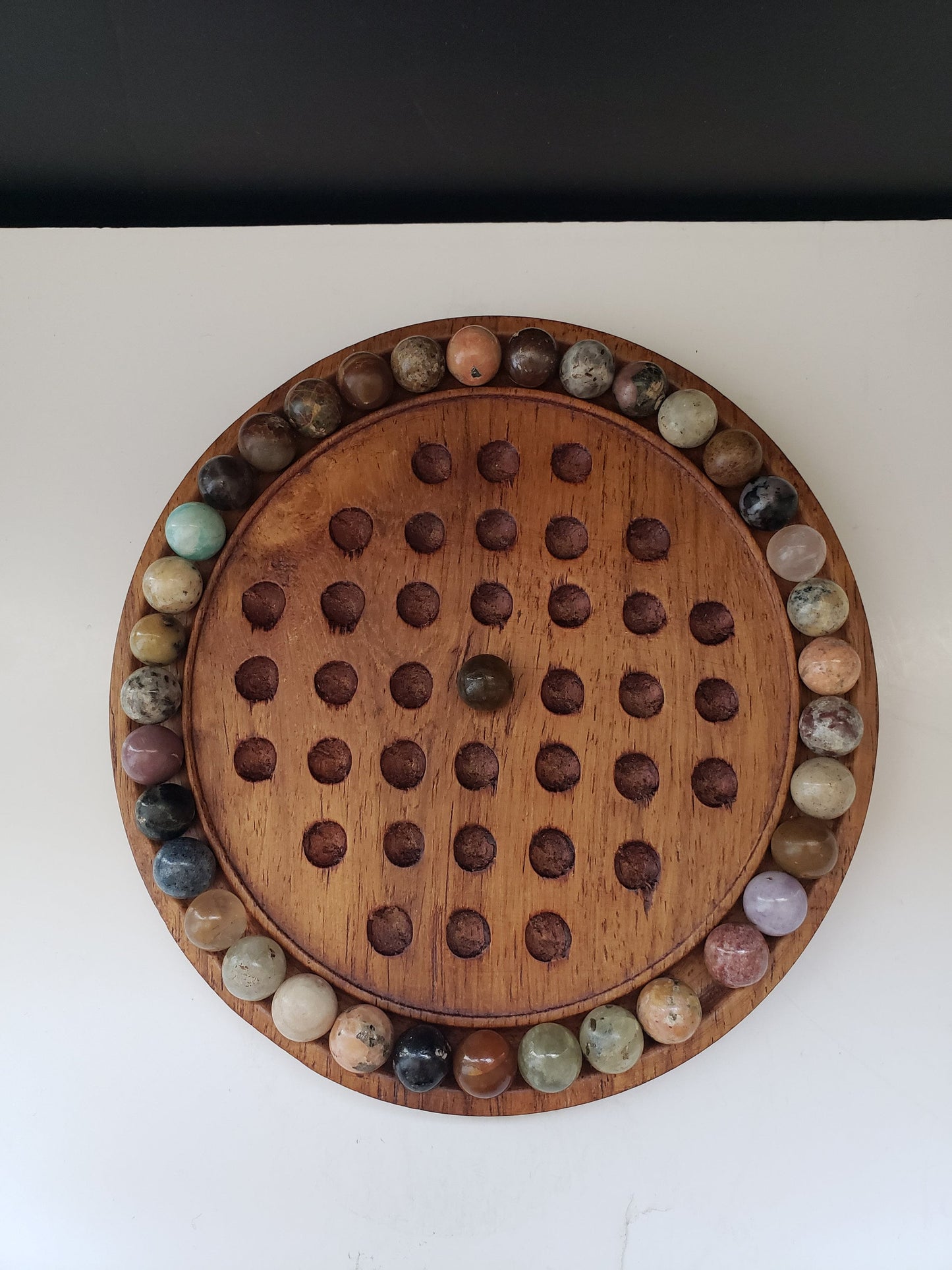 Antique Agate Solitaire Set on Orginal Board