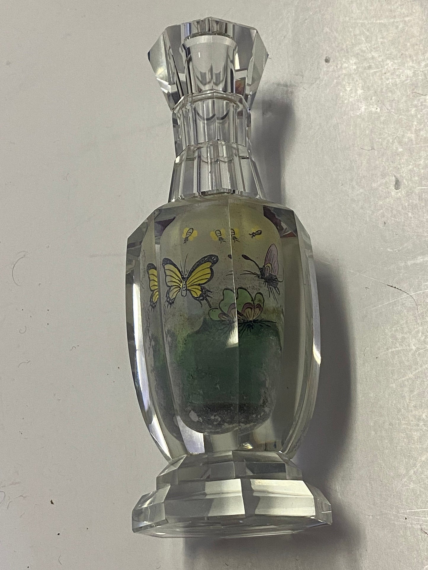 7 inch Chinese inside painted vase  stunning