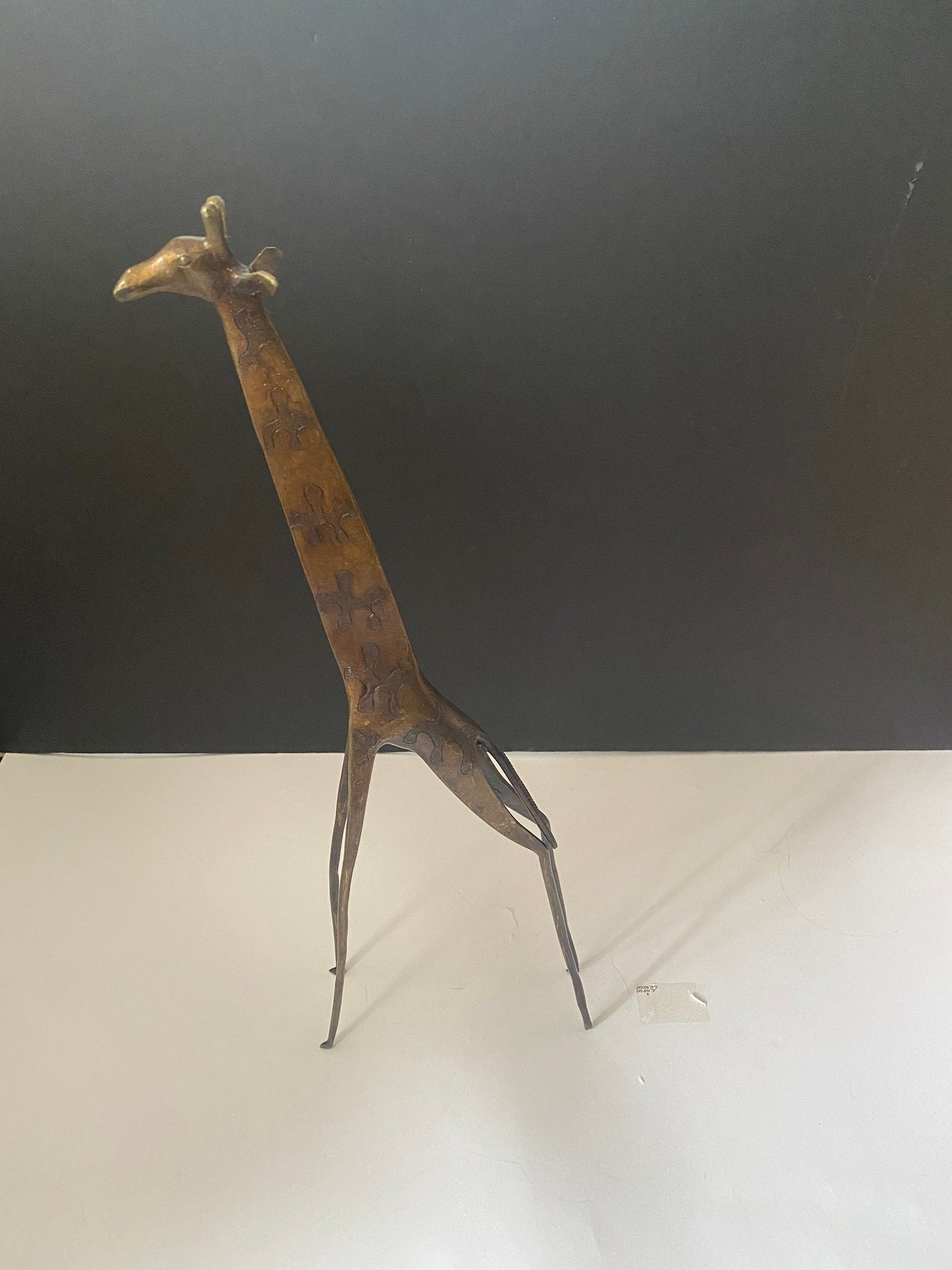 Fabulous 17 inch bronze giraffe with great patina